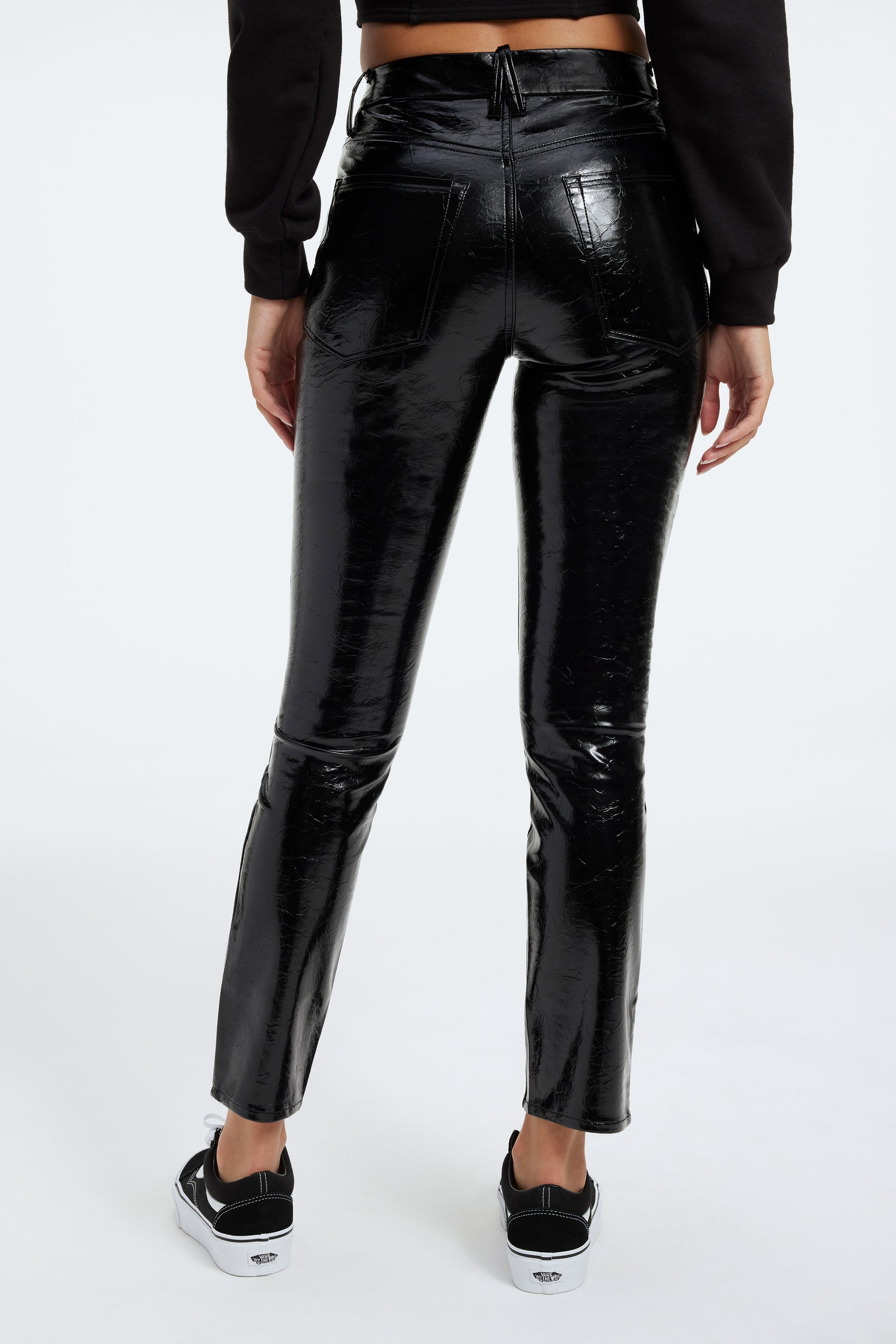 GOOD CLASSIC FAUX LEATHER PANTS | BLACK001 - GOOD AMERICAN