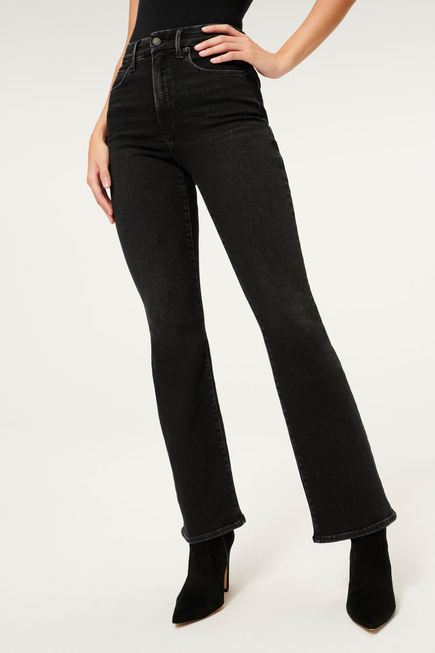 GOOD CLASSIC SLIM BOOTCUT JEANS | BLACK162 - GOOD AMERICAN