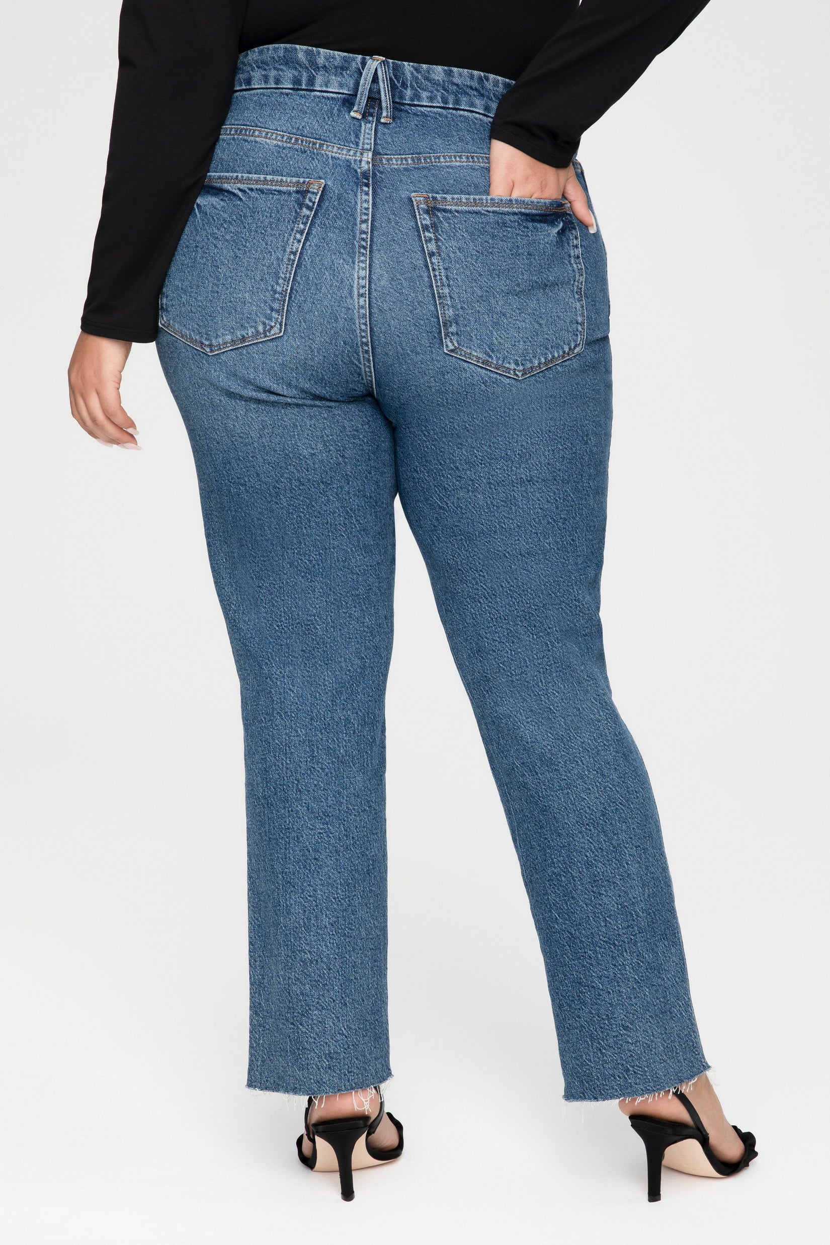 GOOD CURVE STRAIGHT JEANS | BLUE527 - GOOD AMERICAN