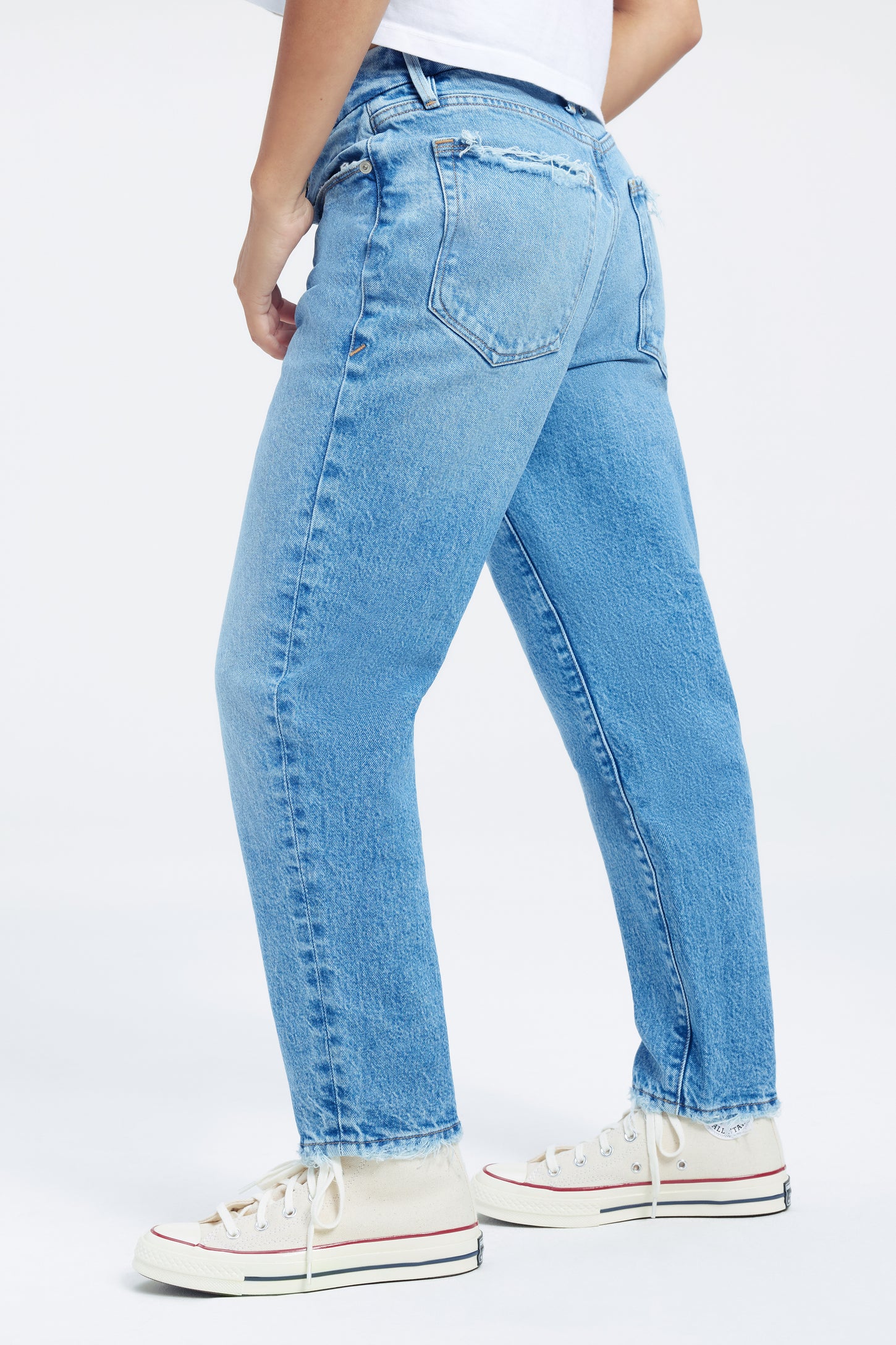 GOOD PETITE GIRLFRIEND JEANS | INDIGO351 - GOOD AMERICAN