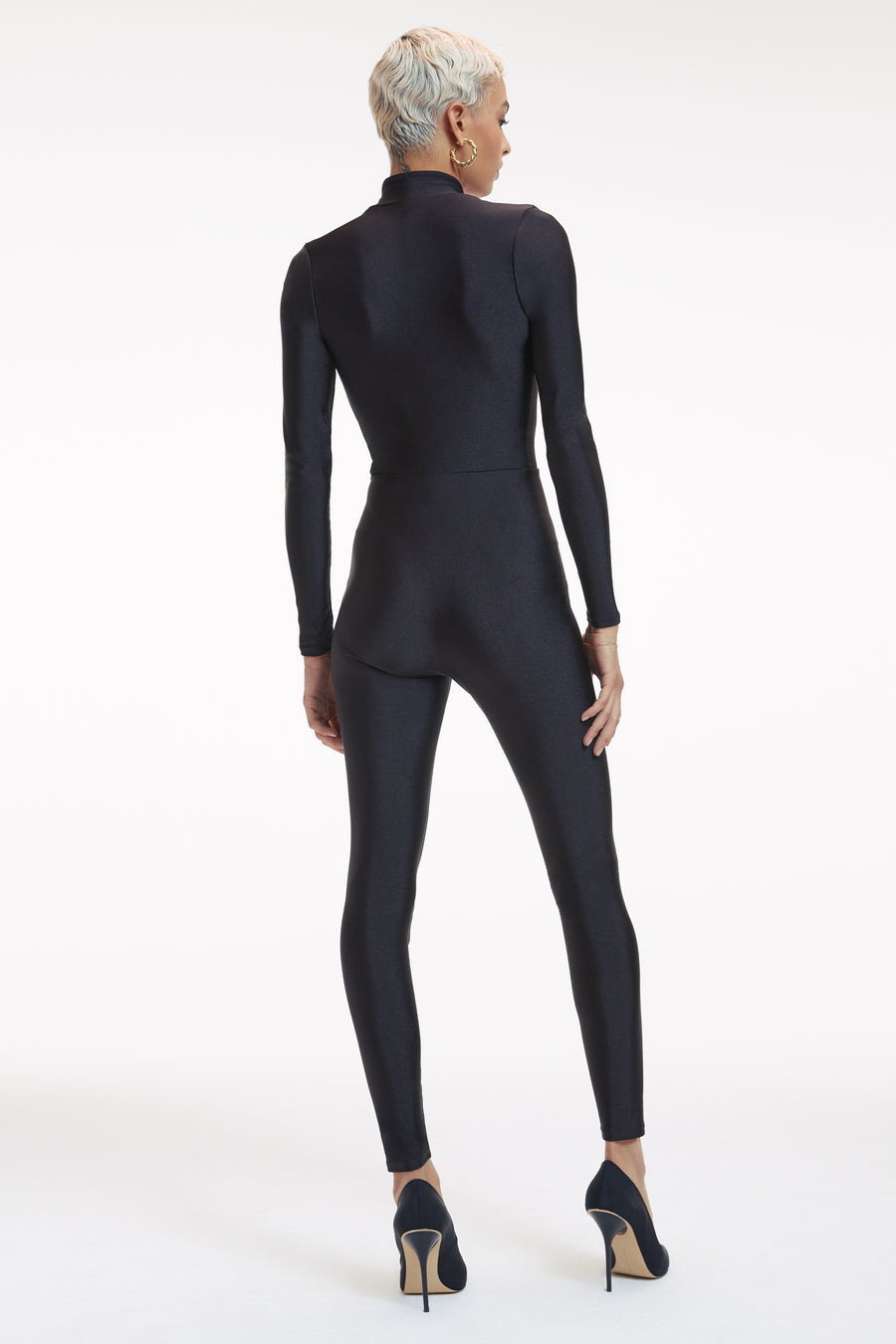 HIGH SHINE COMPRESSION CATSUIT | BLACK001 - GOOD AMERICAN