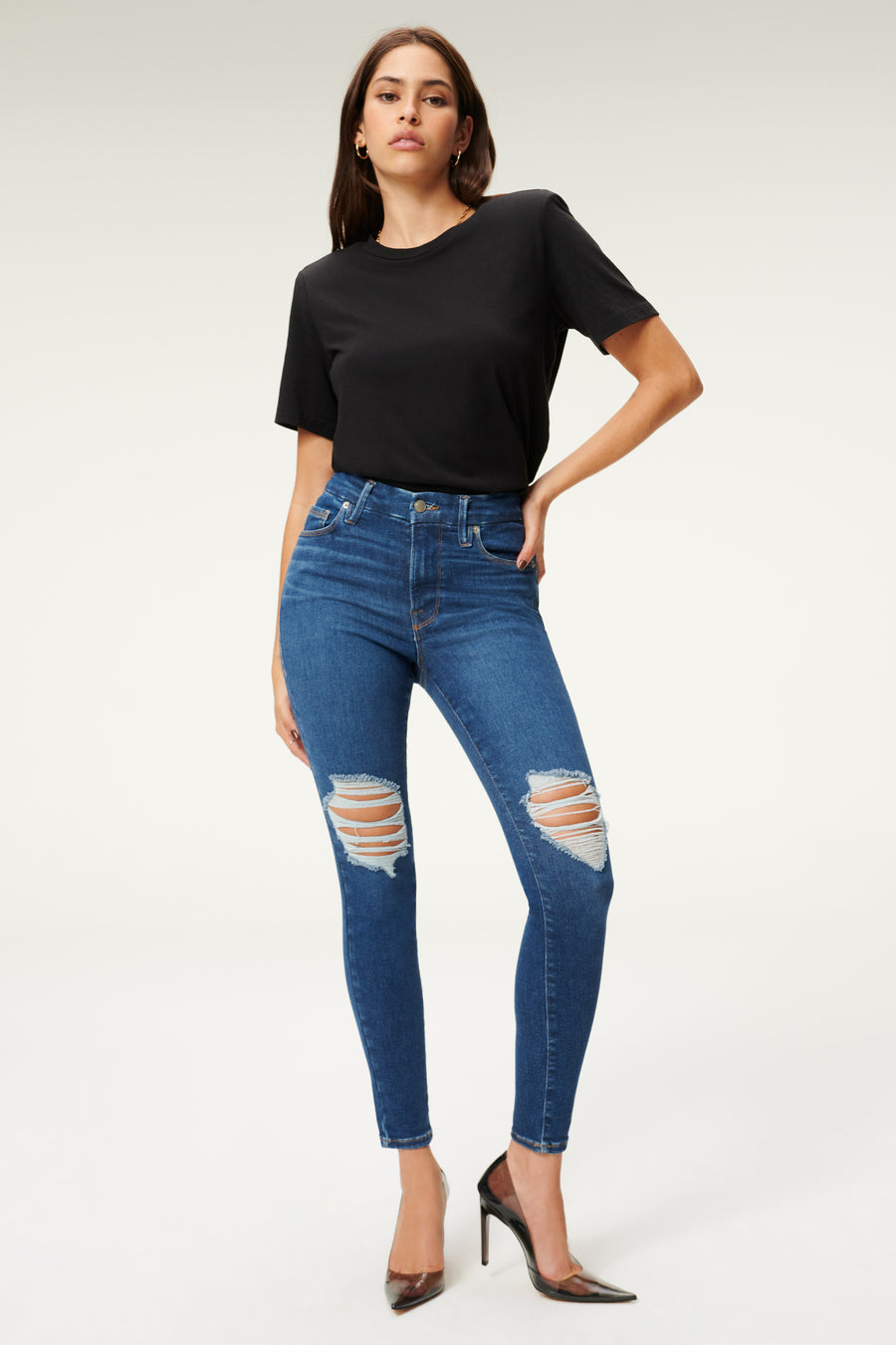 ALWAYS FITS GOOD LEGS JEANS | DEEP BLUE005 - GOOD AMERICAN