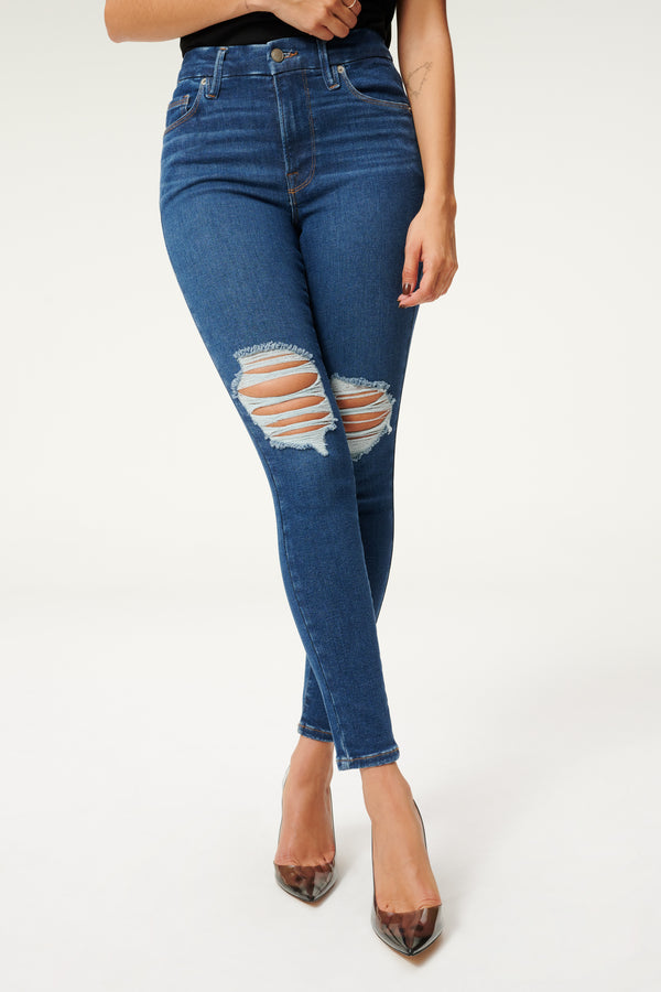 ripped blue jeans for women