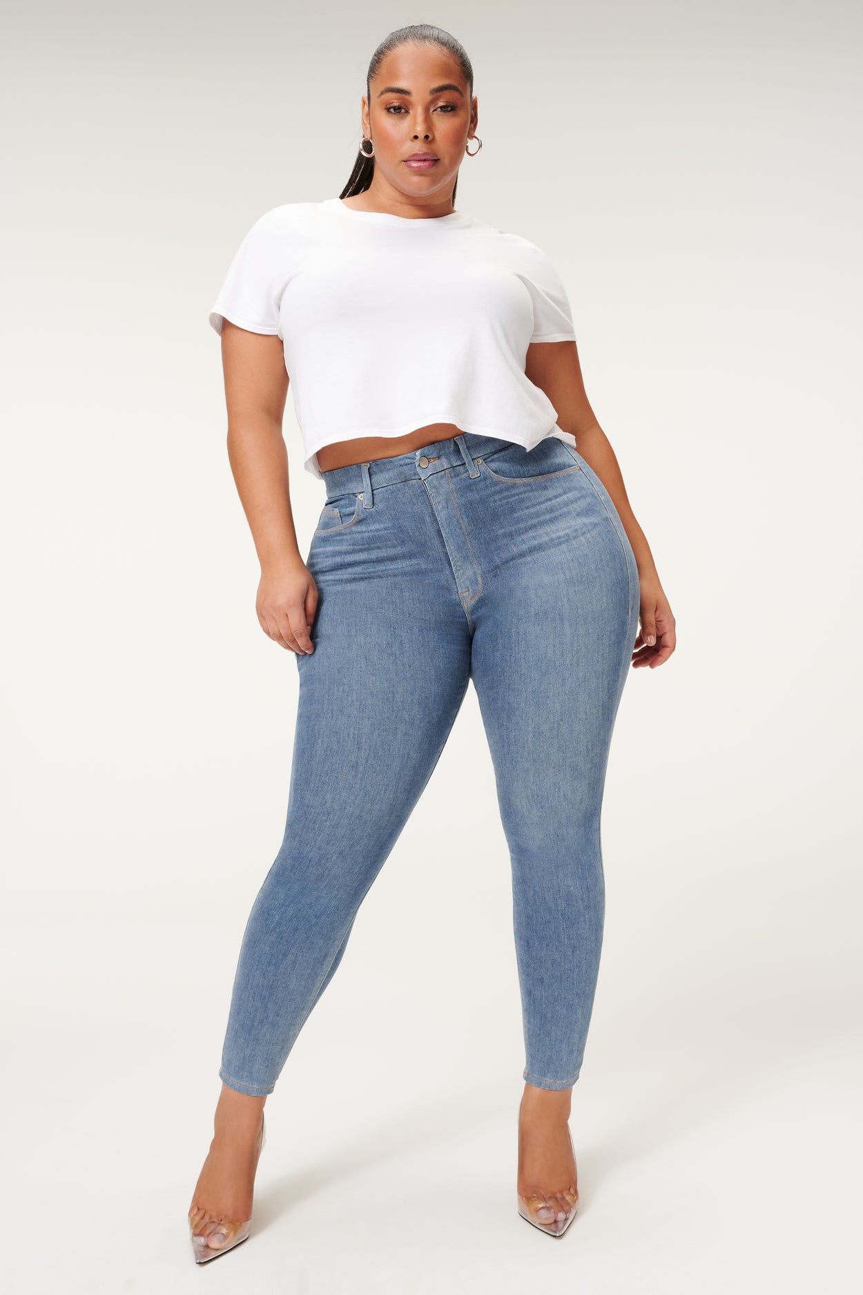 ALWAYS FITS GOOD LEGS SKINNY JEANS | DEEP BLUE006 - GOOD AMERICAN