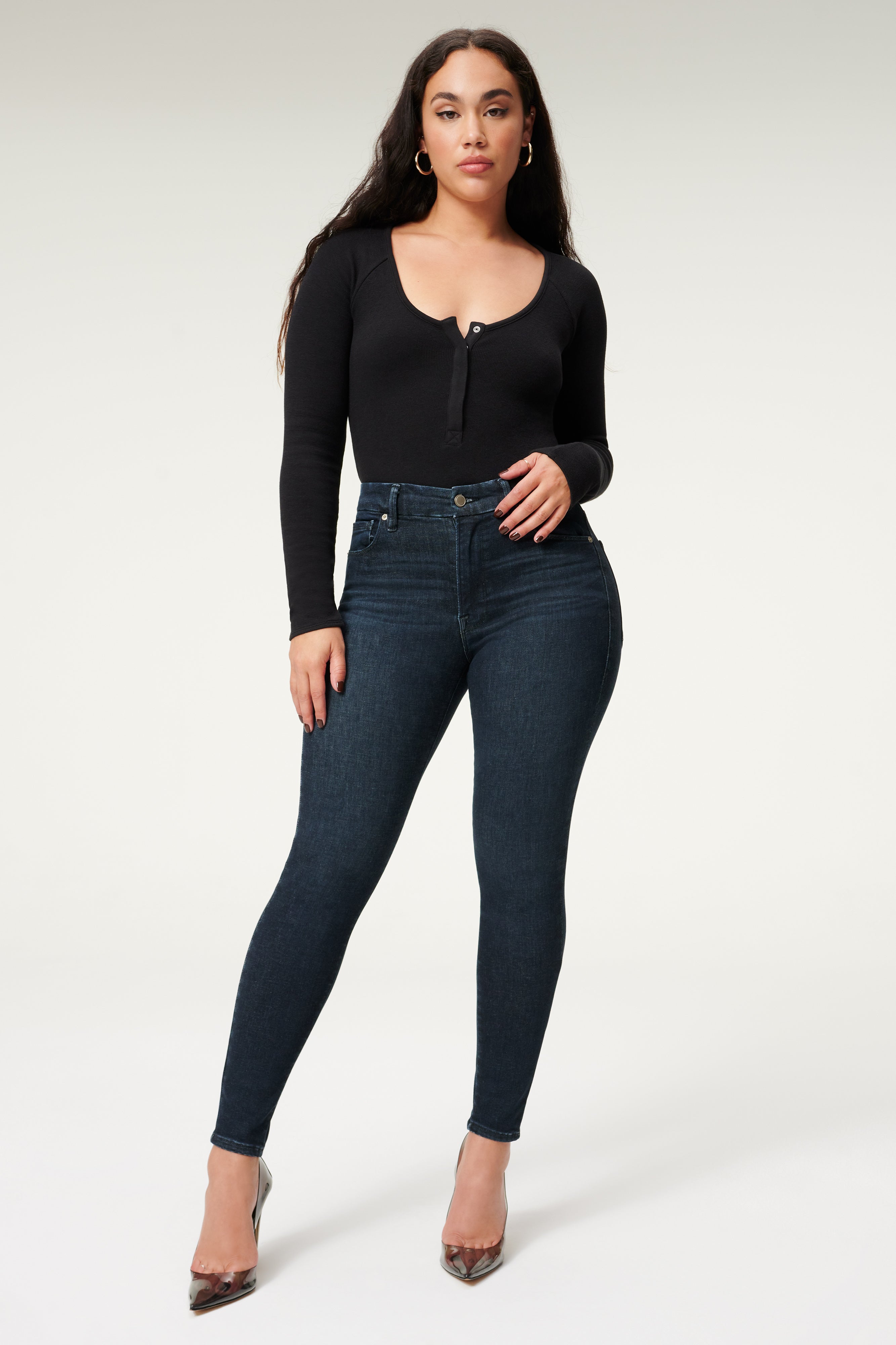 ALWAYS FITS GOOD LEGS SKINNY JEANS | DEEP BLUE002 - GOOD AMERICAN