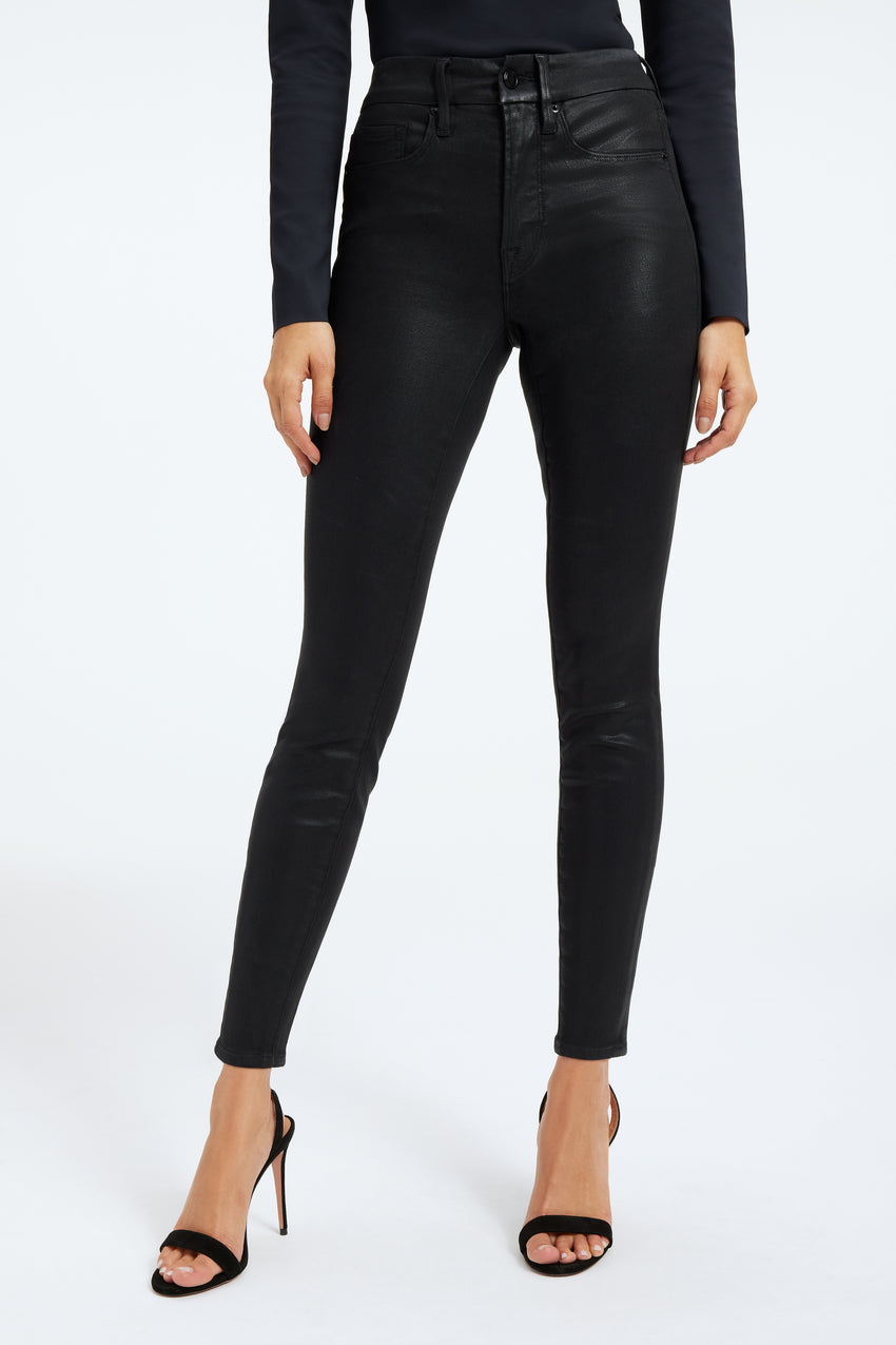 GOOD LEGS COATED SKINNY JEANS | BLACK001 View 0 - model: Size 0 |