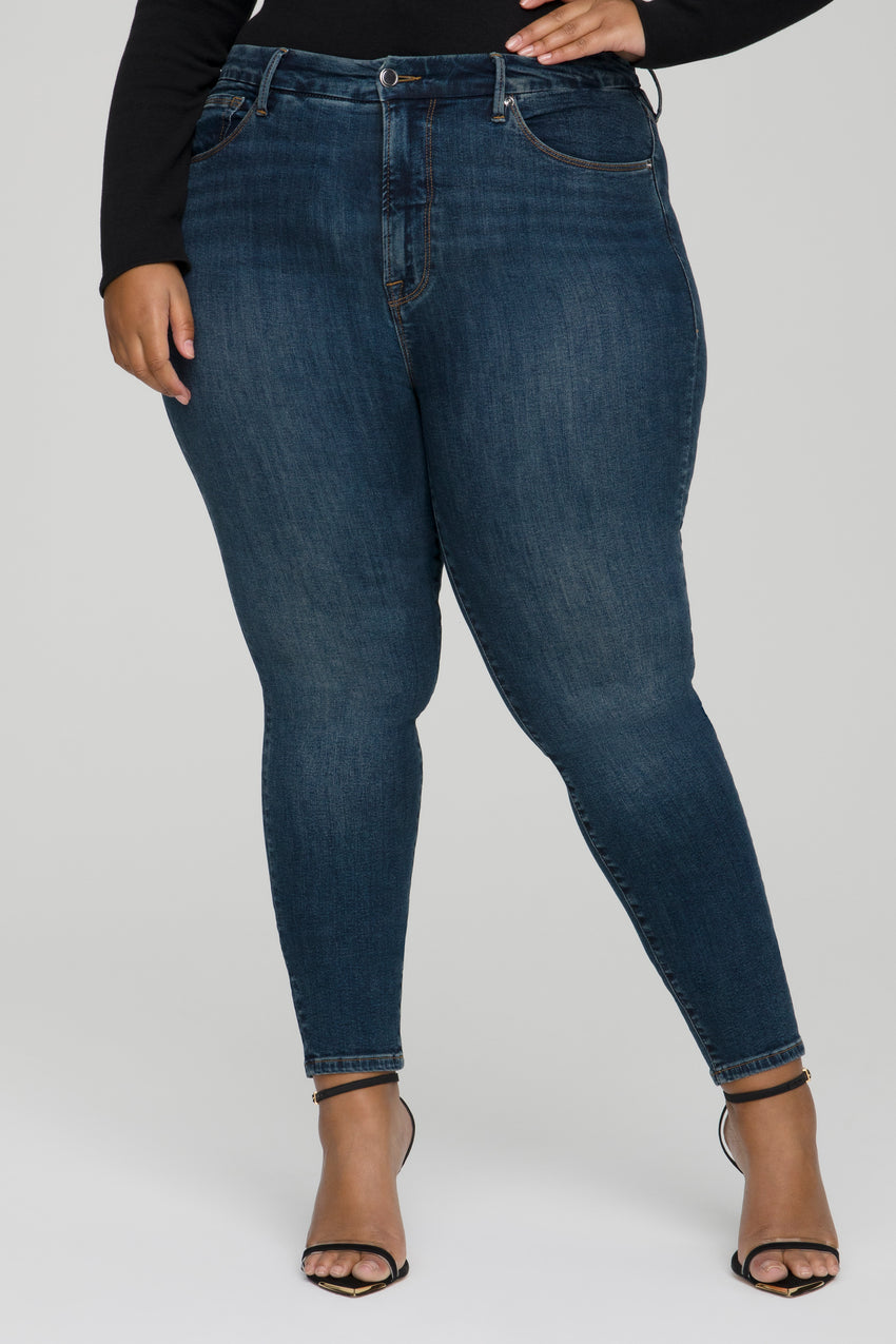 GOOD LEGS SKINNY JEANS | BLUE609 View 6 - model: Size 16 |