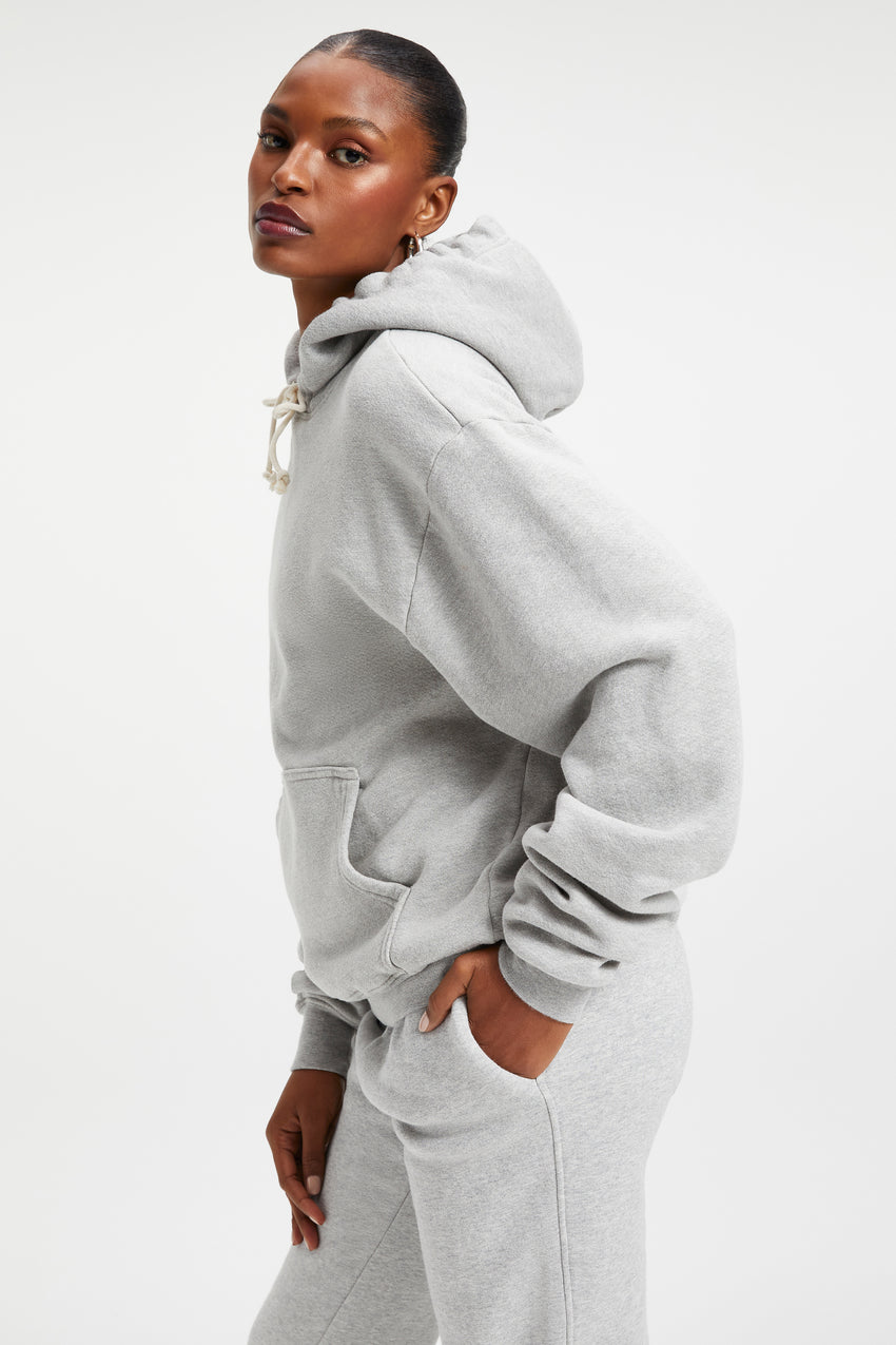 BOYFRIEND HOODIE | HEATHER GREY001 View 3 - model: Size 0 |