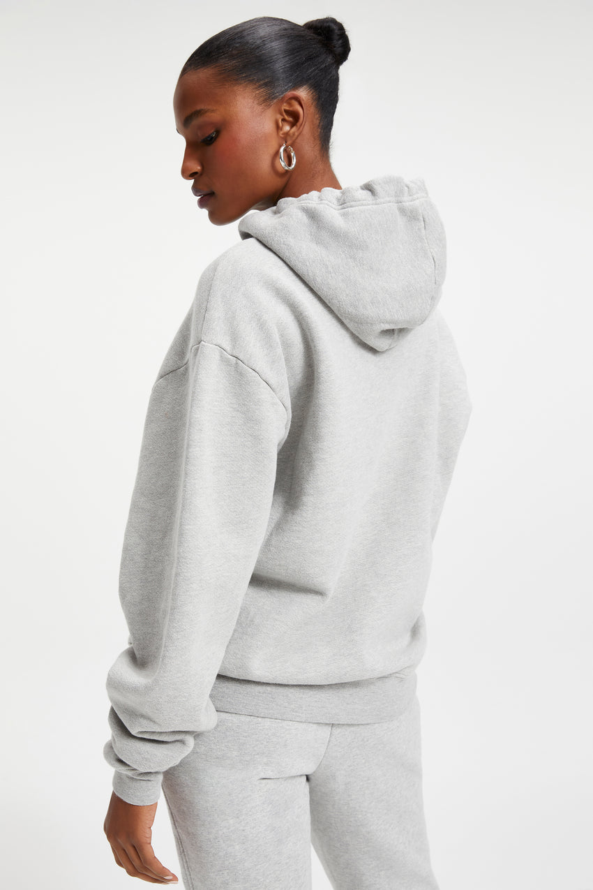 BOYFRIEND HOODIE | HEATHER GREY001 View 4 - model: Size 0 |