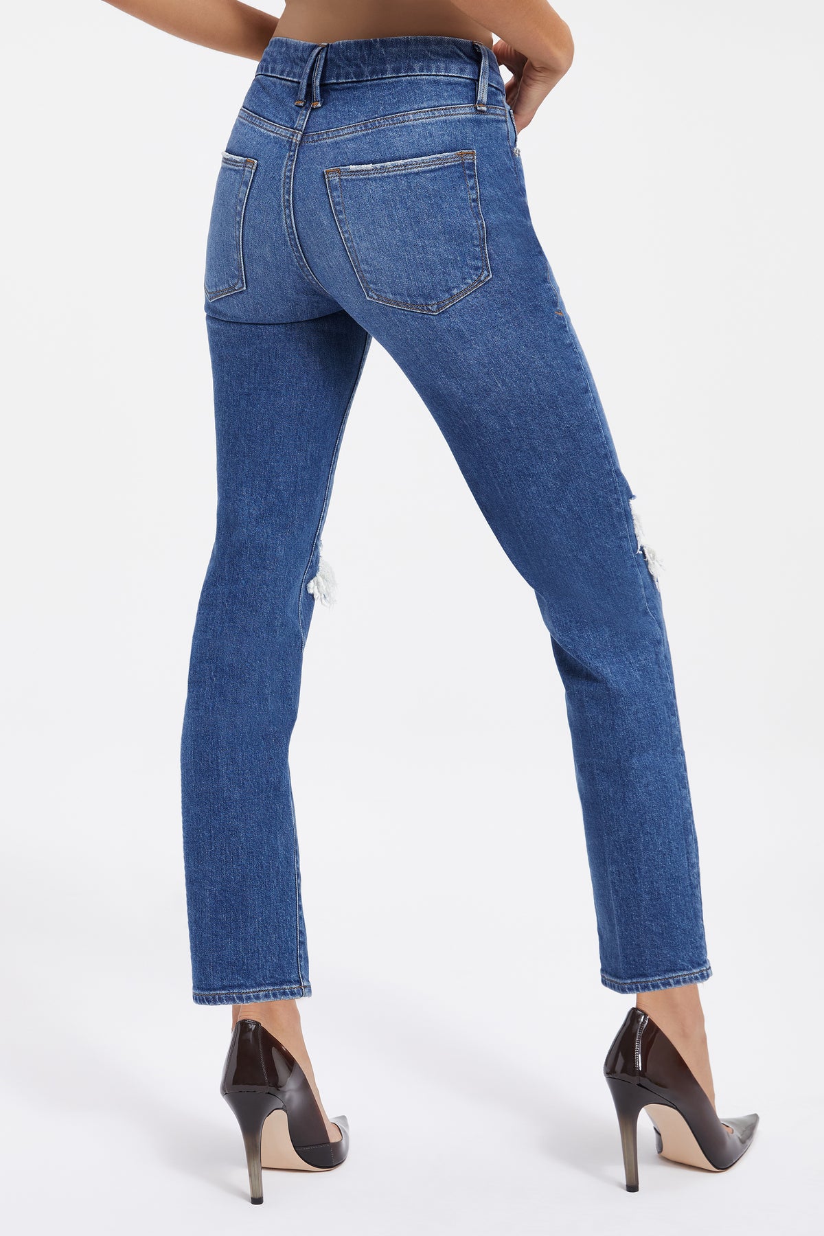 GOOD LEGS STRAIGHT JEANS | INDIGO091 - GOOD AMERICAN