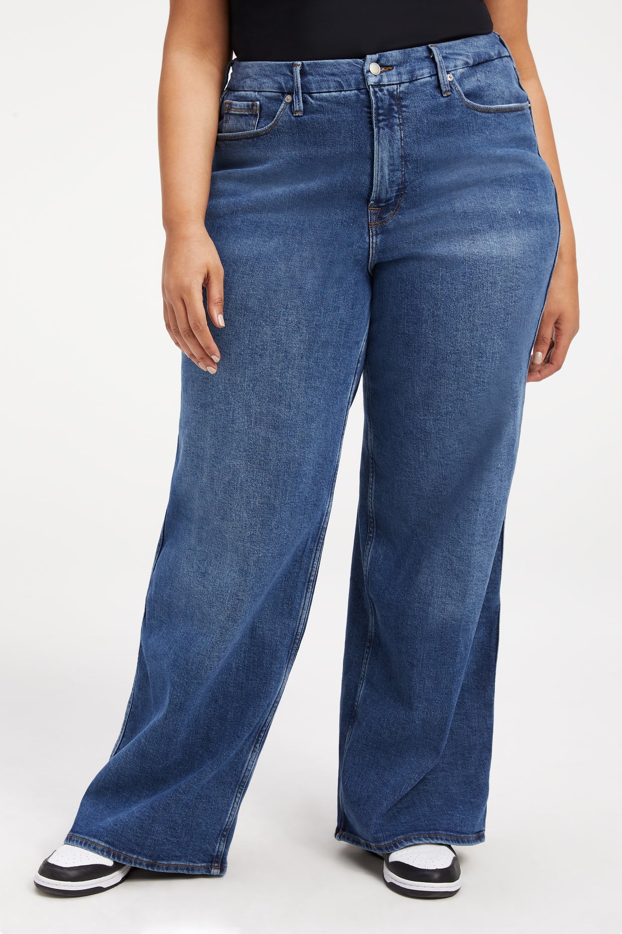 GOOD SKATE WIDE LEG JEANS | INDIGO062 - GOOD AMERICAN