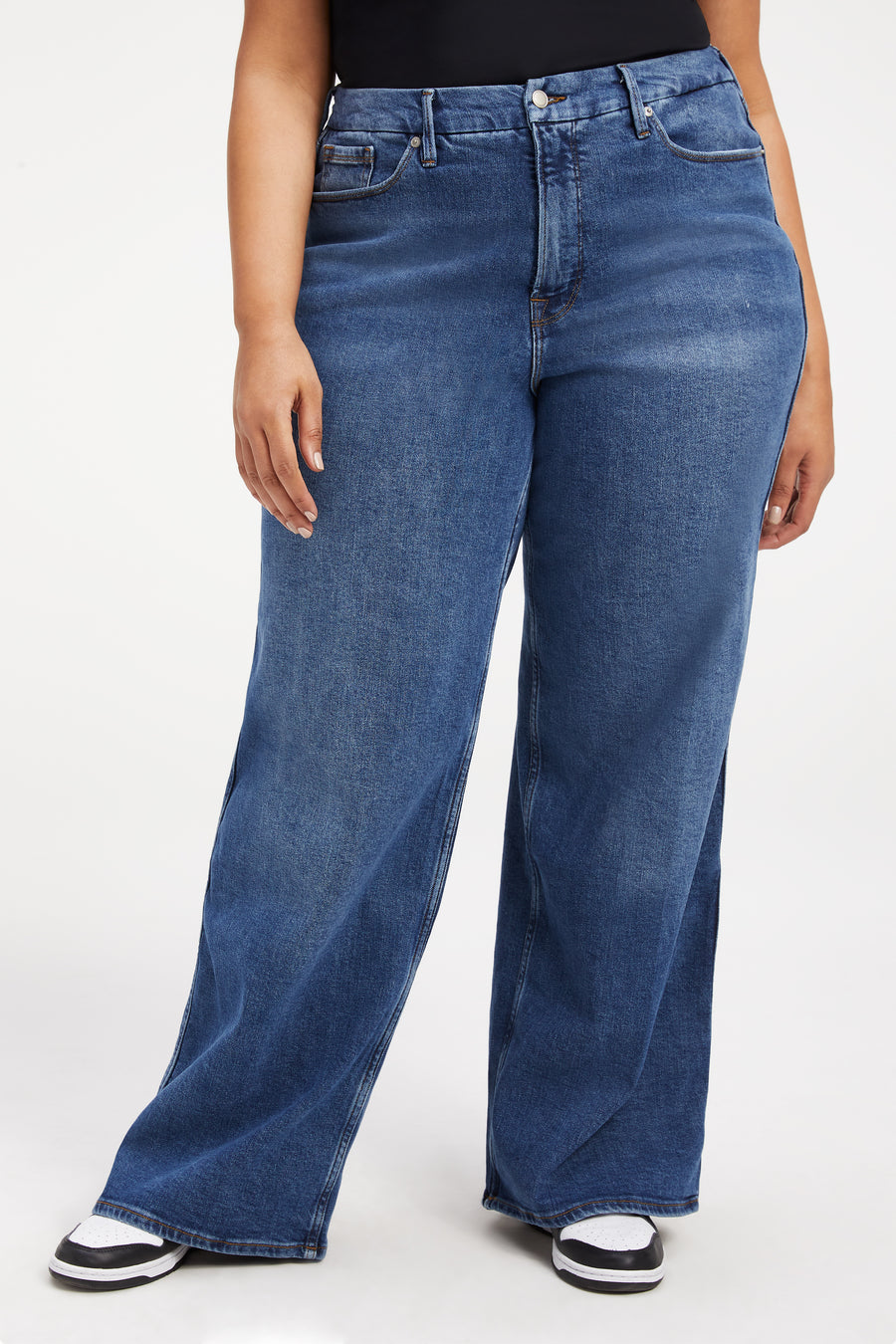 GOOD SKATE WIDE LEG JEANS | INDIGO062 - GOOD AMERICAN