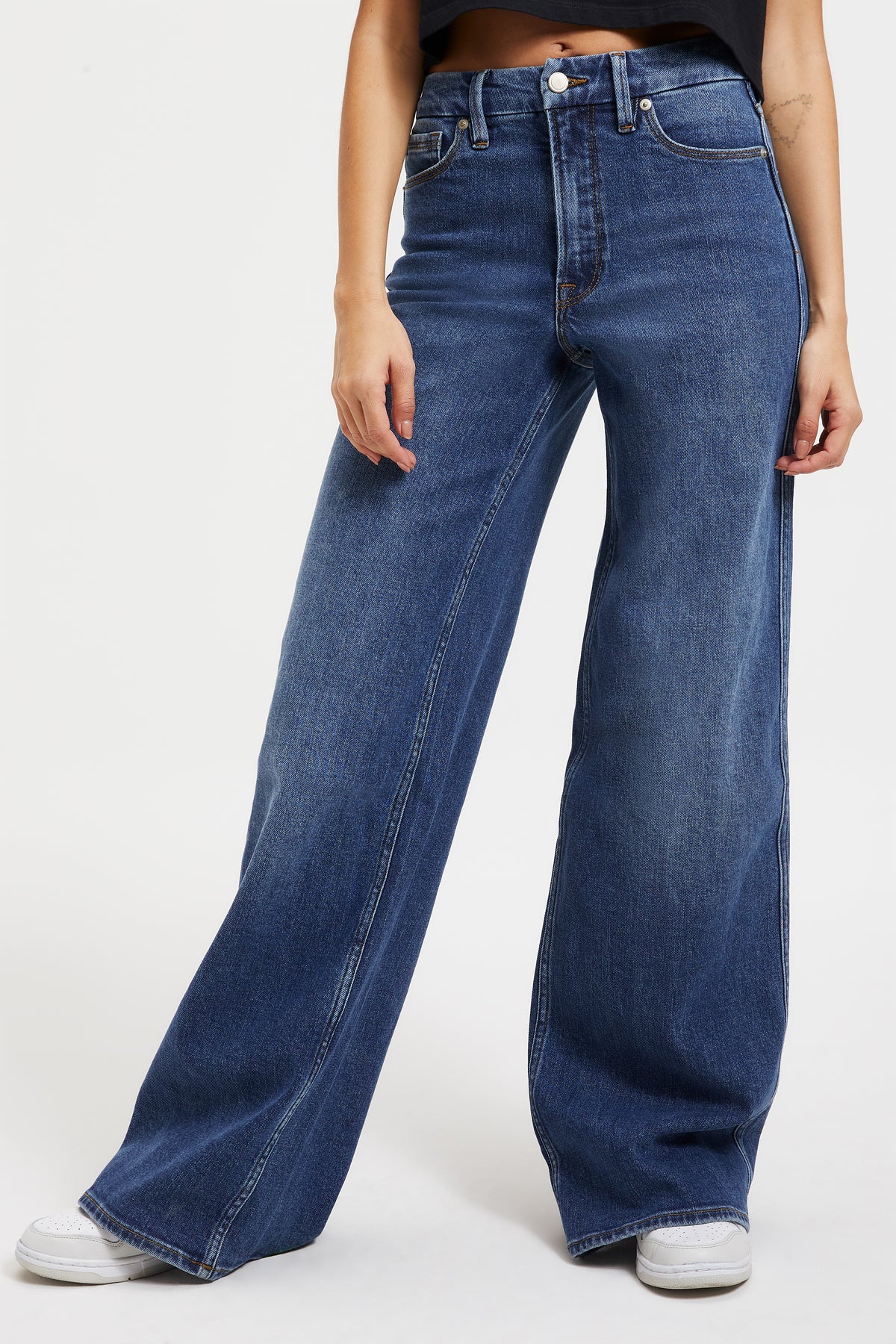 GOOD SKATE WIDE LEG JEANS | INDIGO062 - GOOD AMERICAN