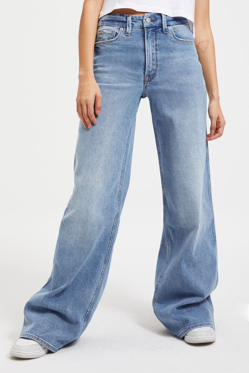 GOOD SKATE WIDE LEG JEANS | INDIGO208 - GOOD AMERICAN