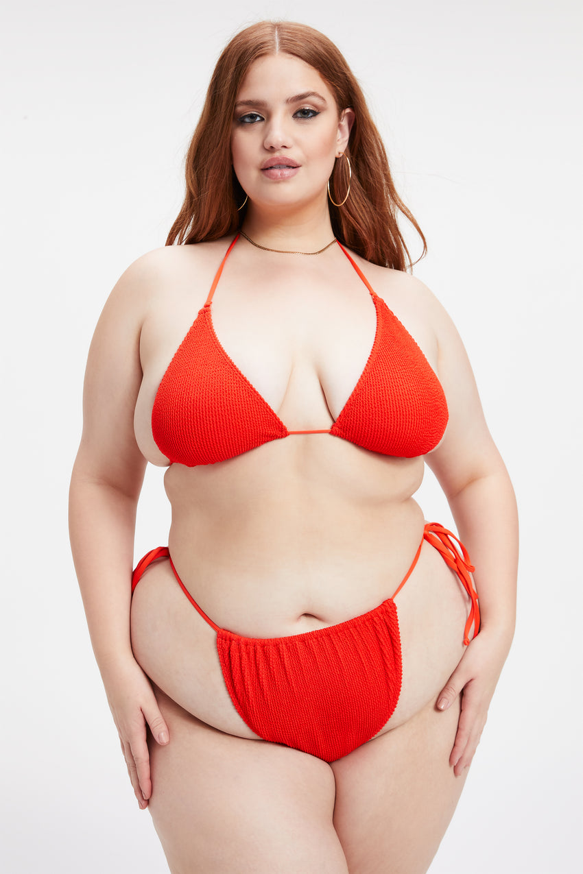 ALWAYS FITS TINY TIES BIKINI TOP | BRIGHT POPPY 002 View 6 - model: Size 16 |