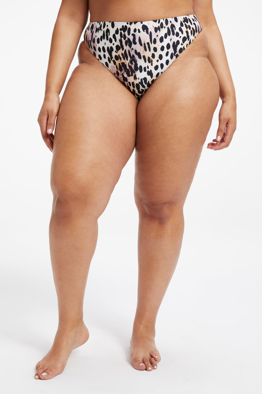 SATIN GOOD WAIST CHEEKY BOTTOM | ROSE CHEETAH001 View 12 - model: Size 16 |