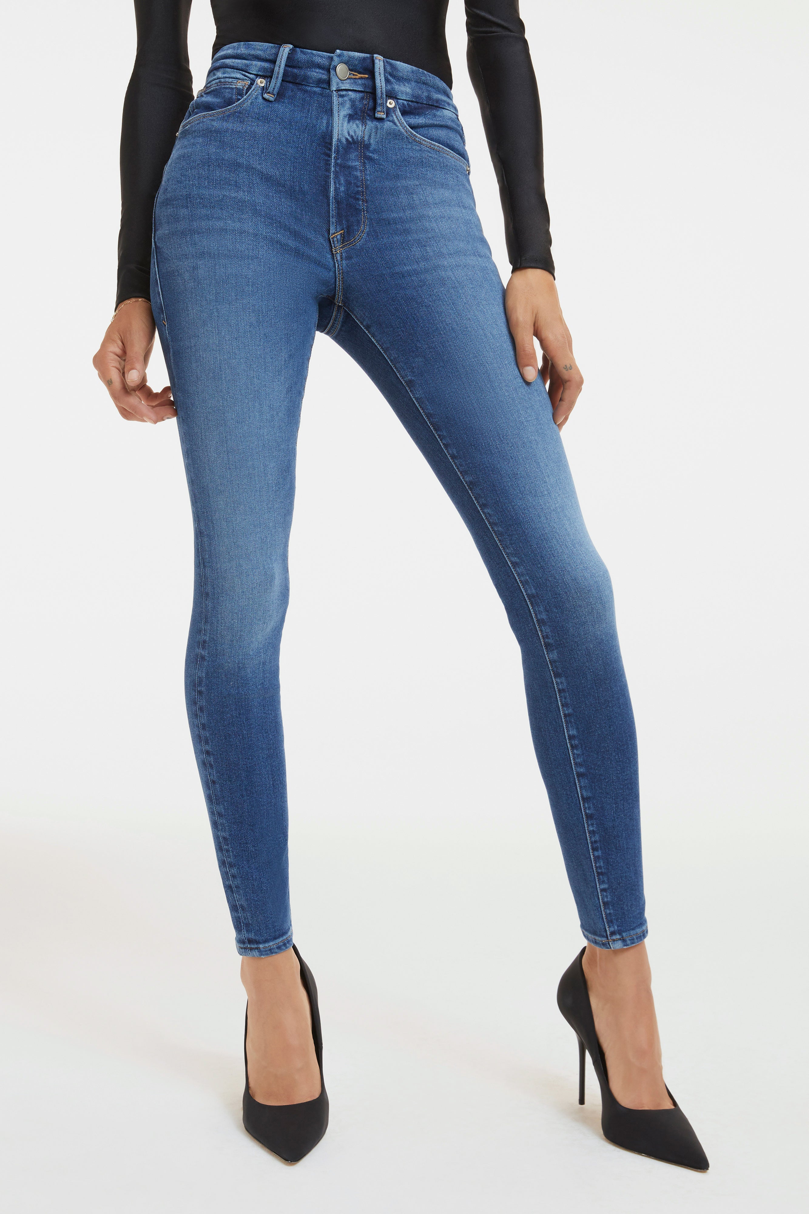 GOOD WAIST SKINNY LIGHT COMPRESSION JEANS | INDIGO312 - GOOD AMERICAN