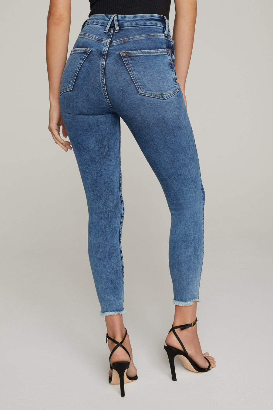 GOOD WAIST SKINNY CROPPED JEANS | BLUE633 - GOOD AMERICAN