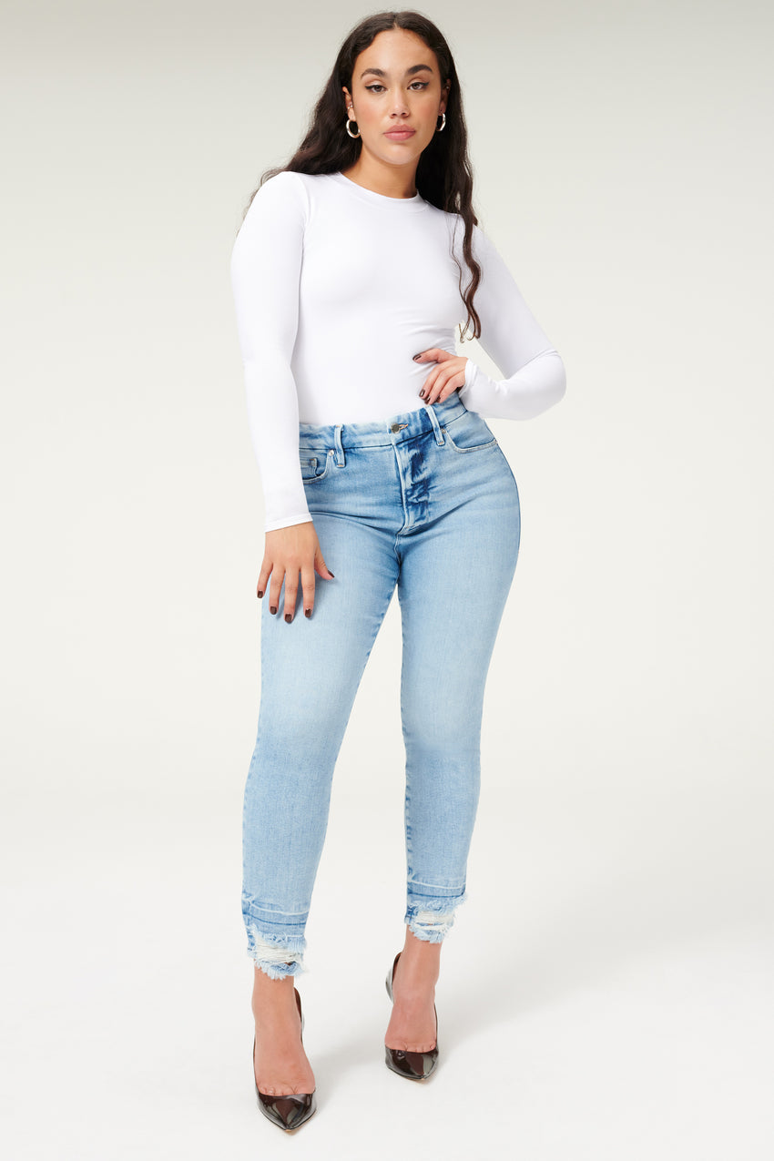 GOOD WAIST SKINNY CROPPED JEANS | BLUE856 - GOOD AMERICAN