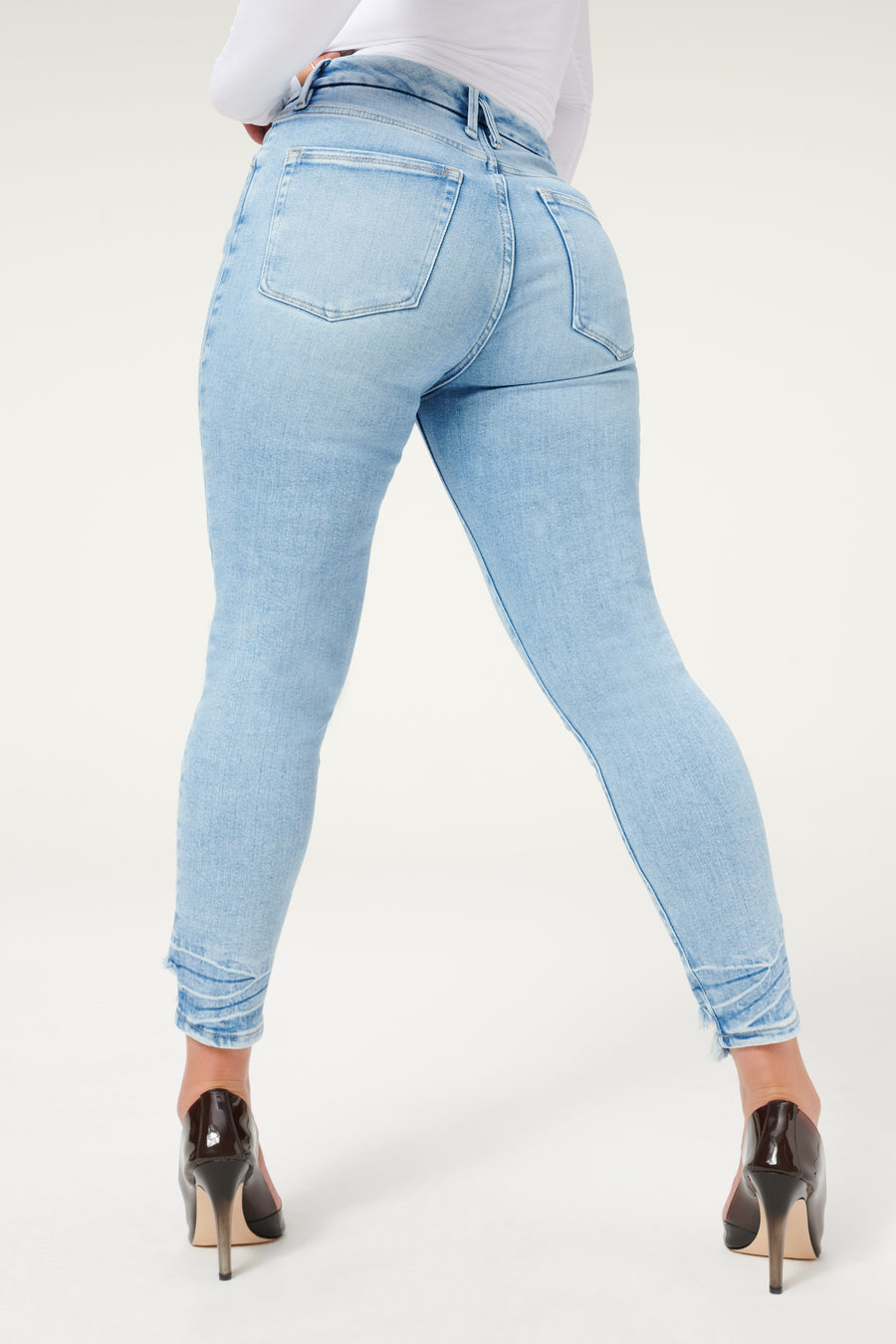 GOOD WAIST SKINNY CROPPED JEANS | BLUE856 - GOOD AMERICAN