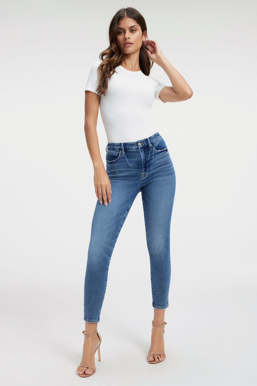 GOOD WAIST SKINNY CROPPED JEANS | INDIGO326 - GOOD AMERICAN