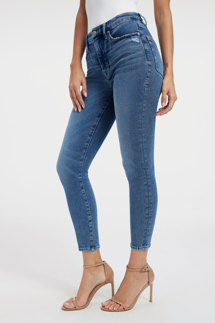 GOOD WAIST SKINNY CROPPED JEANS | INDIGO326 - GOOD AMERICAN