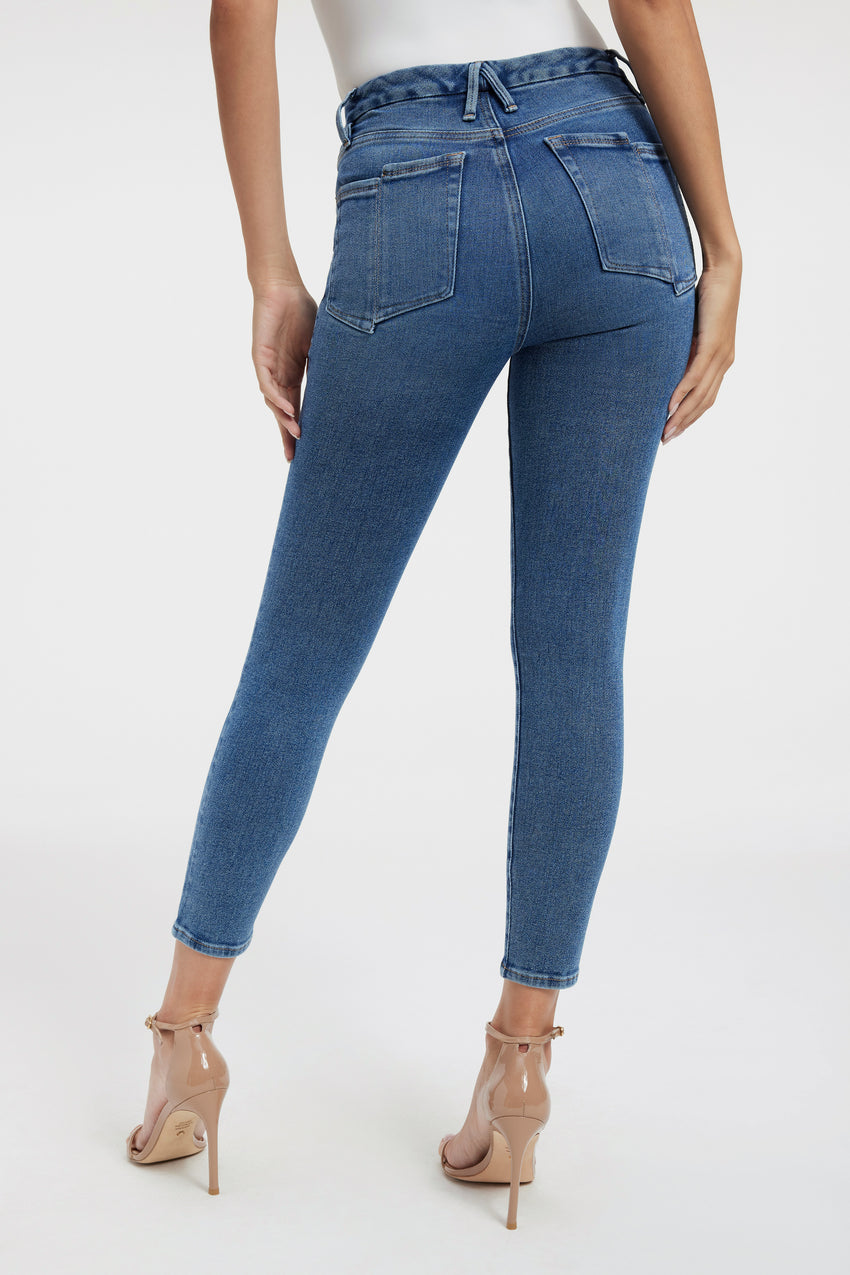 GOOD WAIST SKINNY CROPPED JEANS | INDIGO326 - GOOD AMERICAN