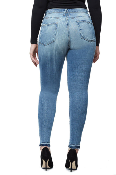 Good Waist Exposed Zip Jeans - Blue075 | GOOD AMERICAN