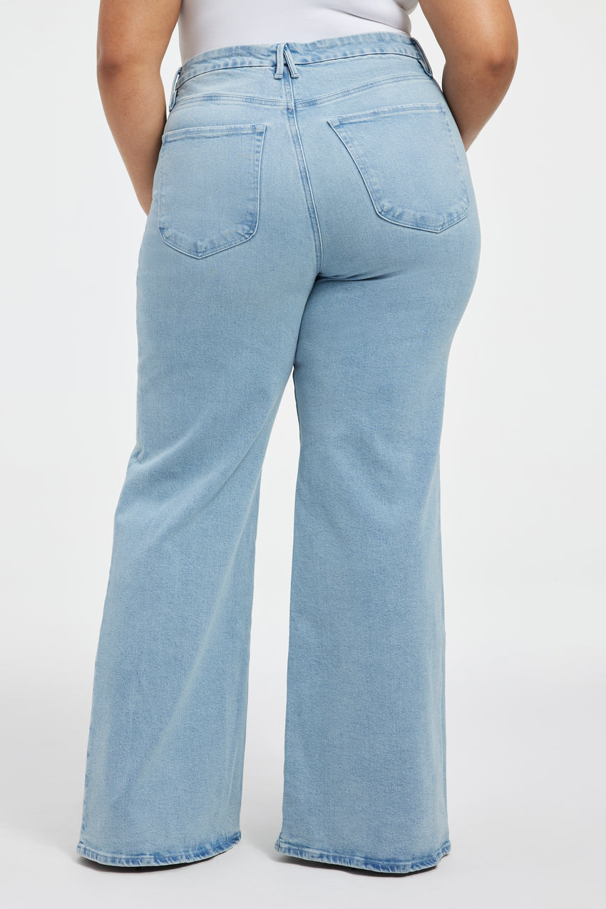 GOOD WAIST PALAZZO JEANS | BLUE452 View 8 - model: Size 16 |