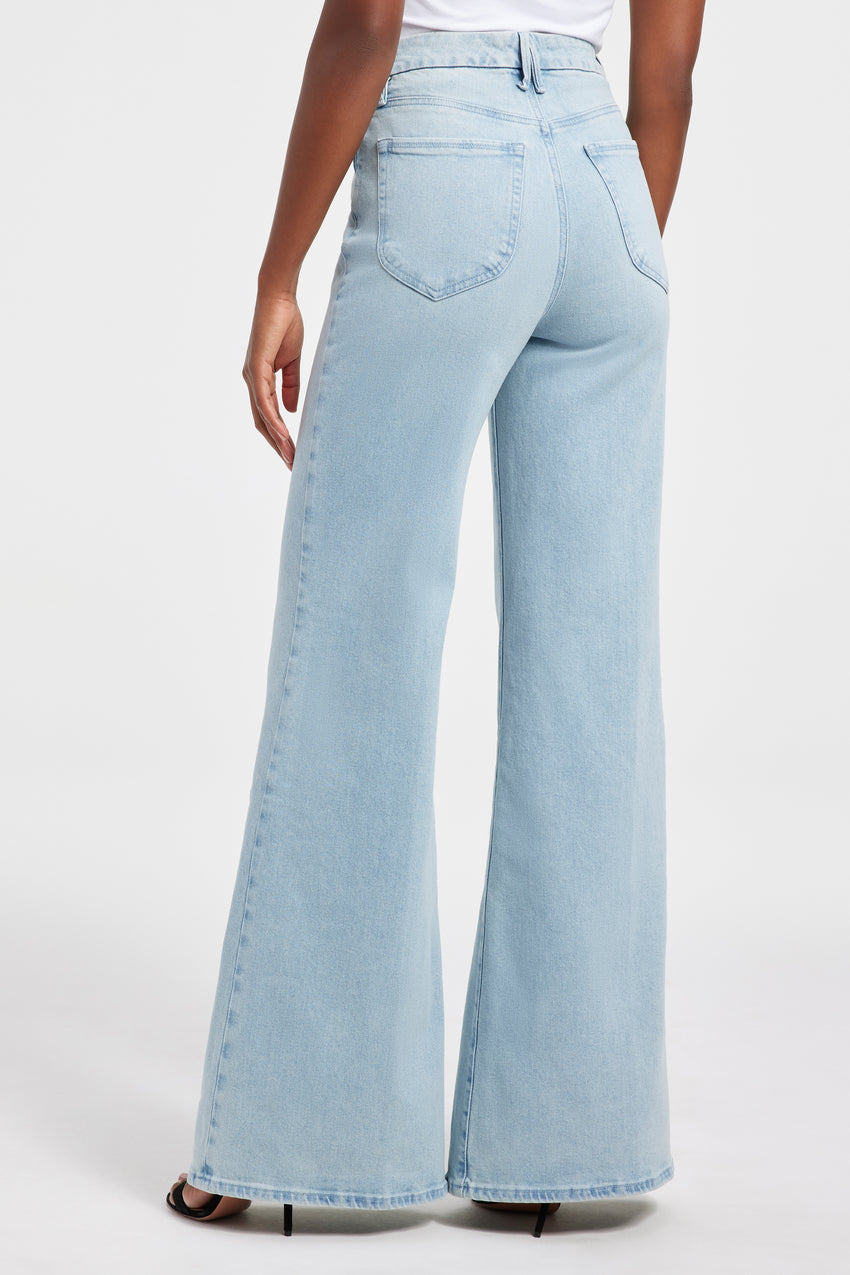 GOOD WAIST PALAZZO JEANS | BLUE452 View 1 - model: Size 0 |