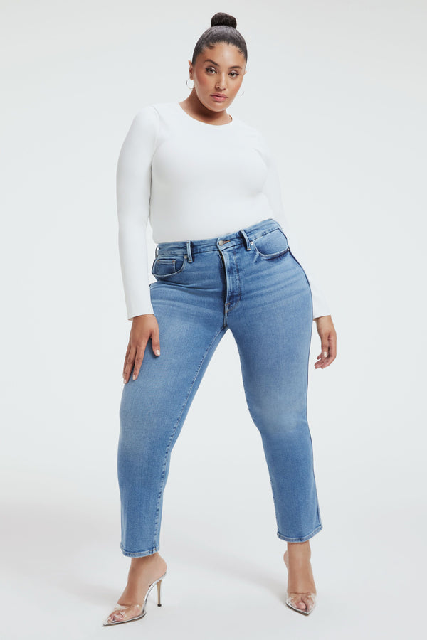 GOOD CURVE STRAIGHT LIGHT COMPRESSION JEANS | INDIGO268 - GOOD AMERICAN