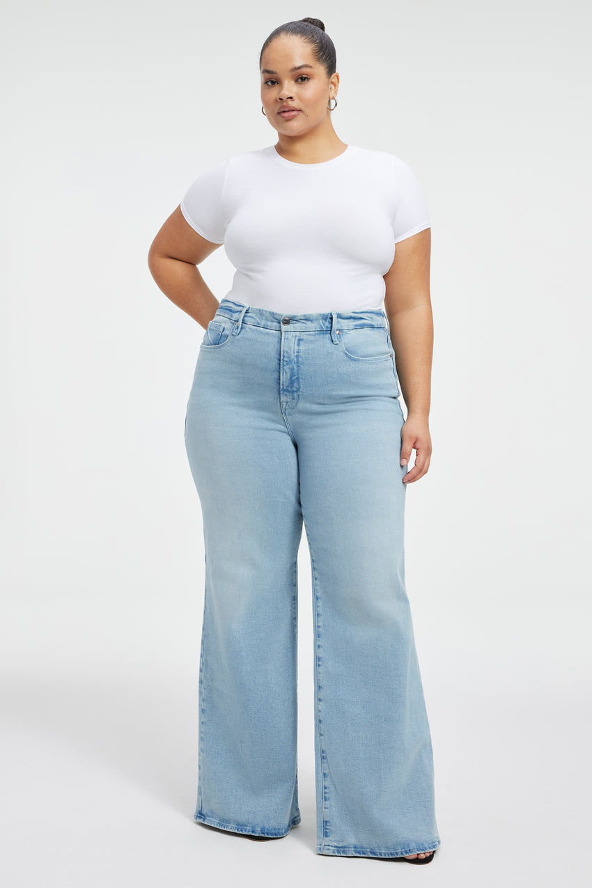 GOOD WAIST PALAZZO JEANS | BLUE452 - GOOD AMERICAN