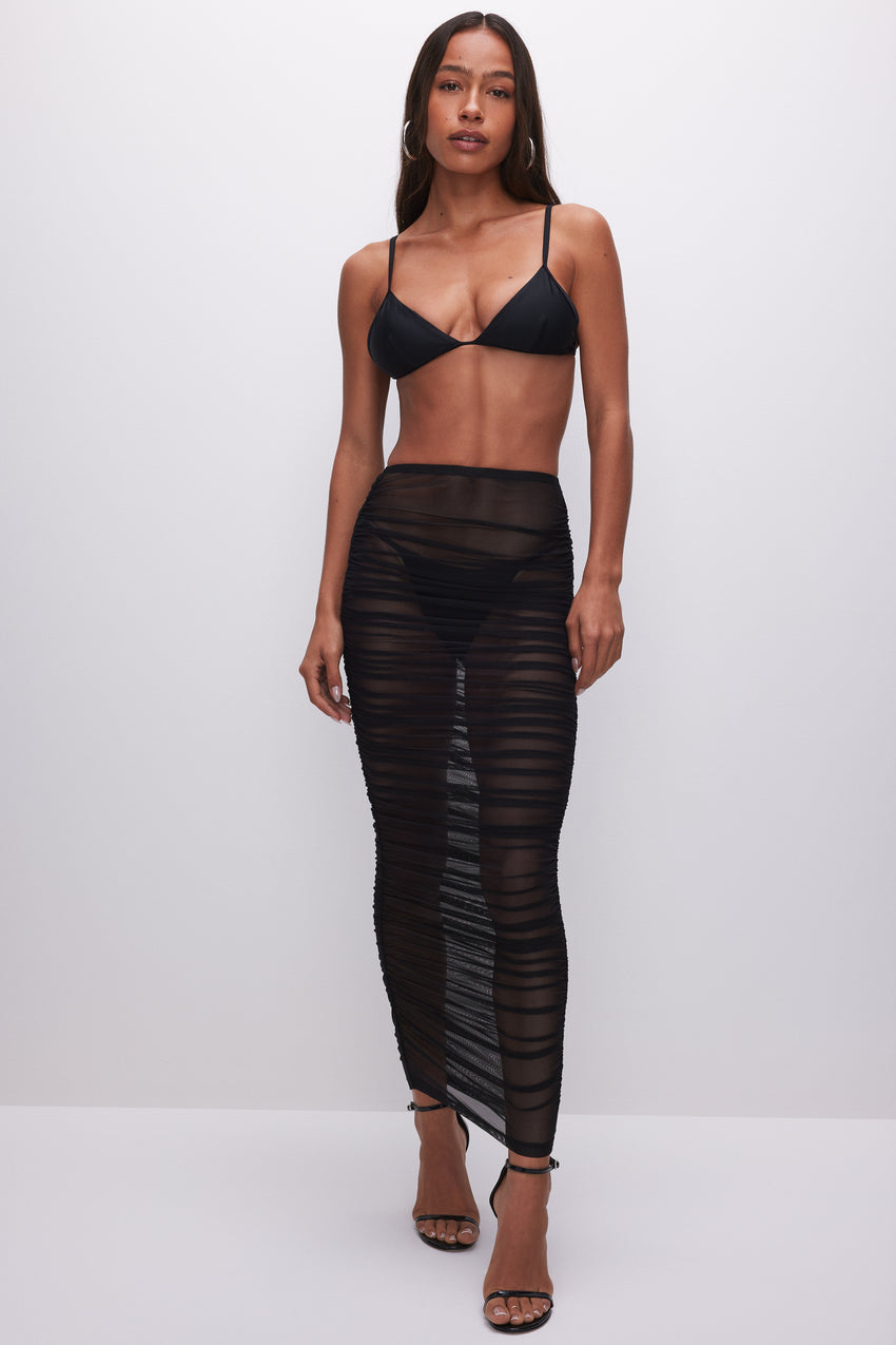 MESH RUCHED SKIRT | BLACK001 View 1 - model: Size 0 |