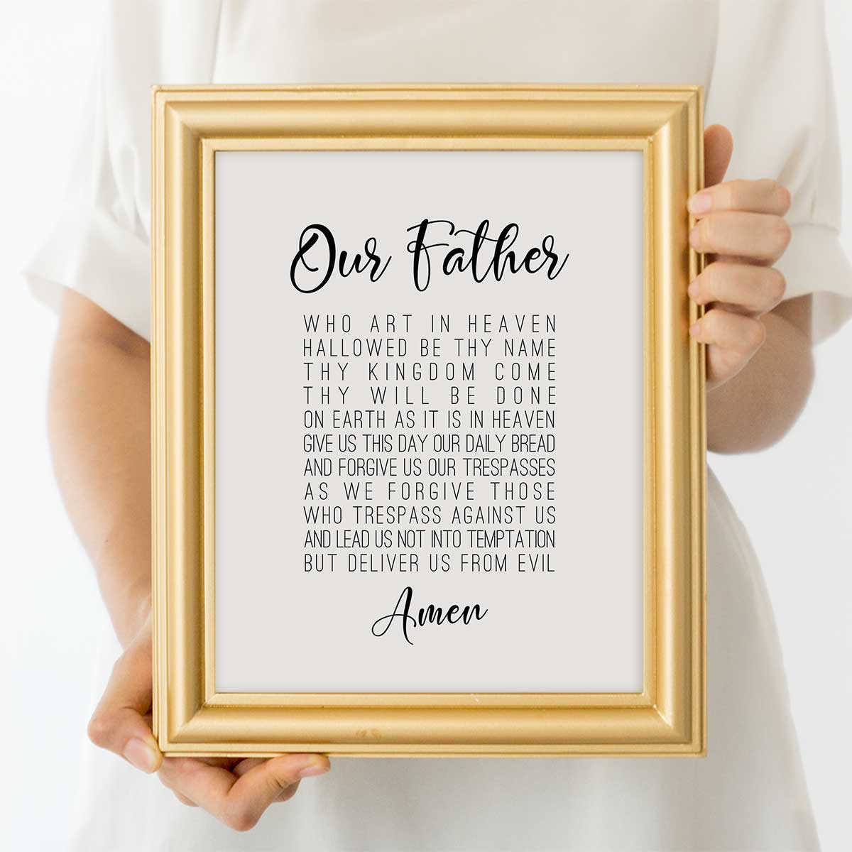 our father prayer wall art print christian catholic shop