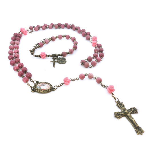 Set of 2: Rosary Bracelet (Pink String) – Uncommon Empire