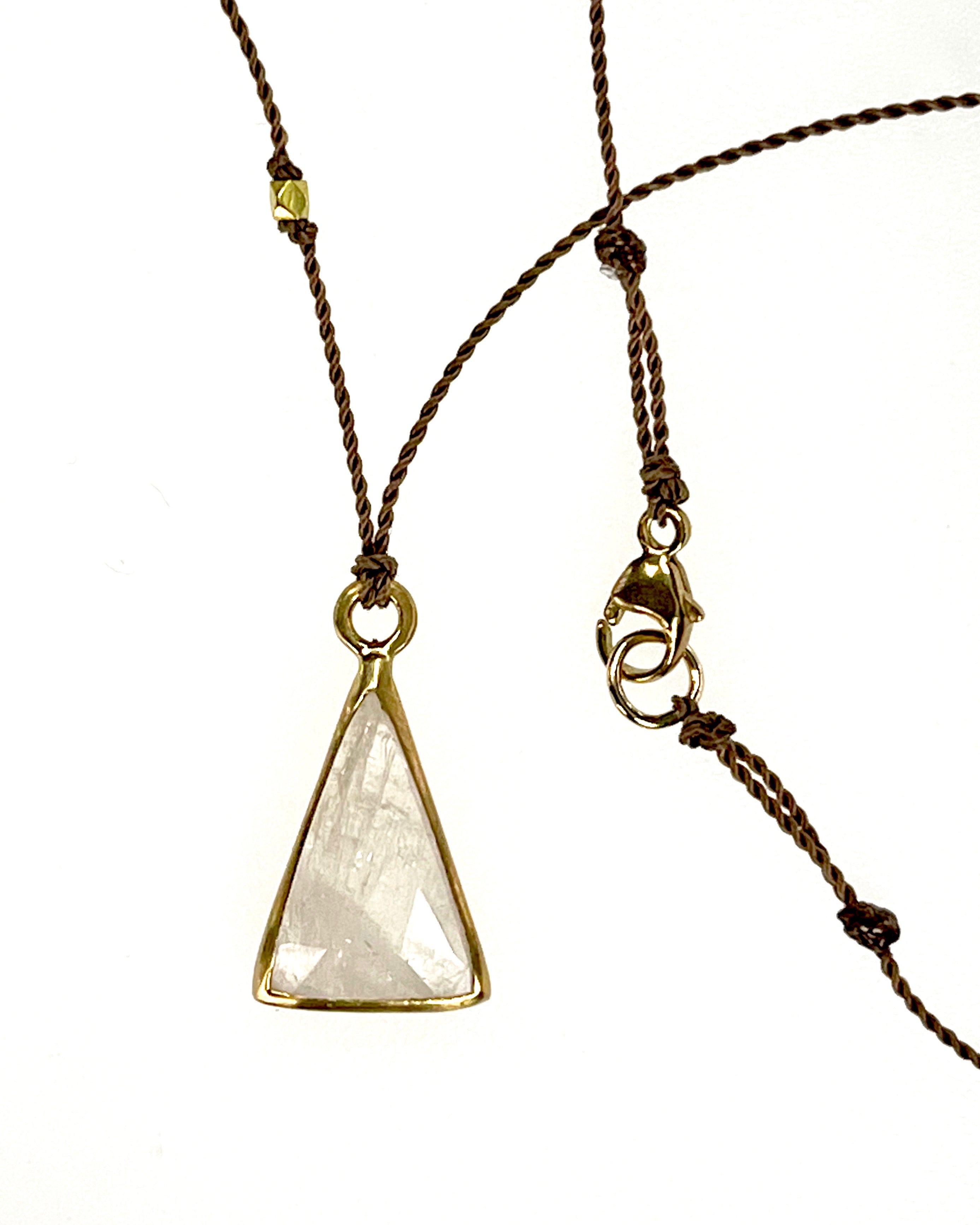 Margaret Solow Triangle Shape Moonstone Necklace