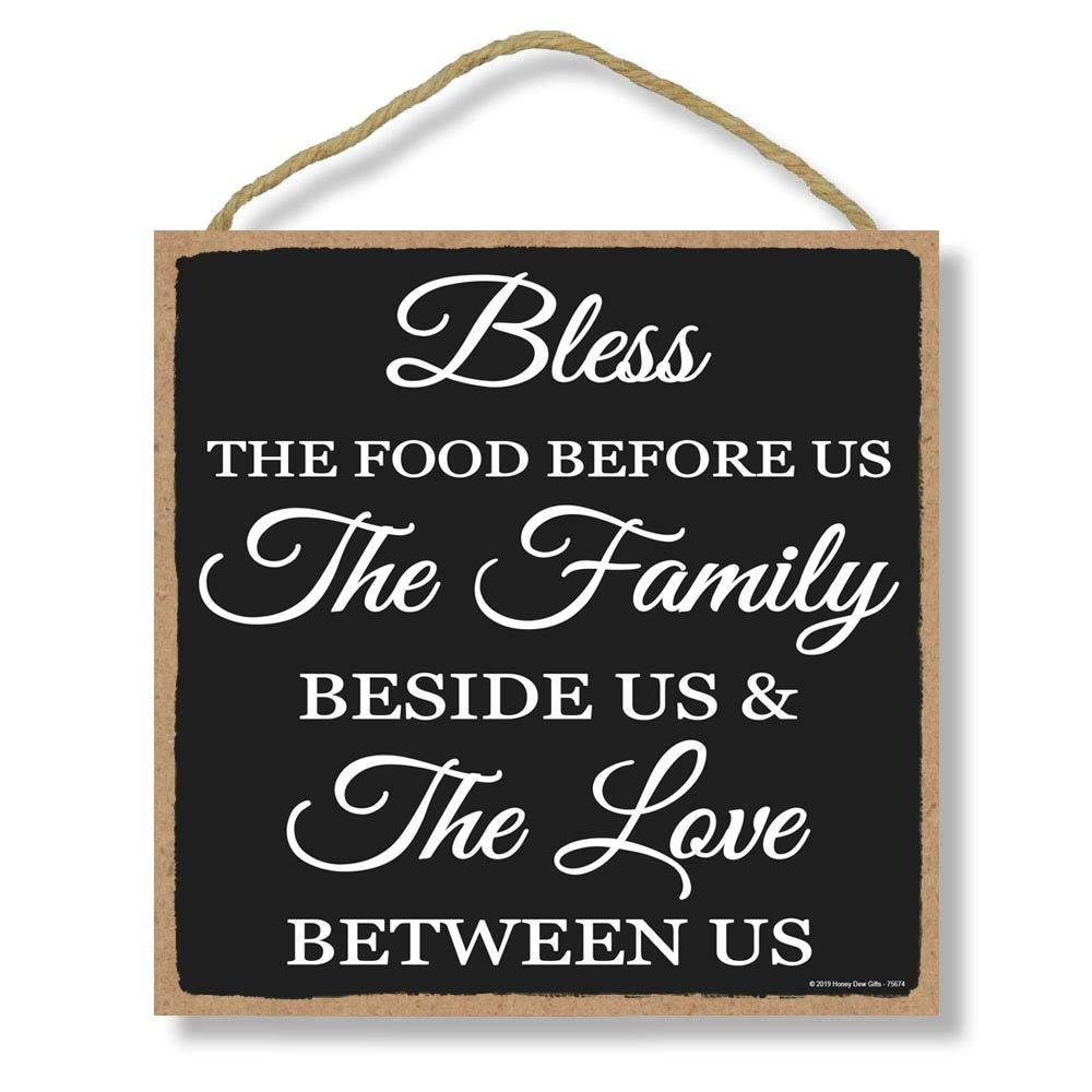 Christian Wall Decor Bless The Food The Love 10 X 10 Wood Signs Honey Dew Gift Shop