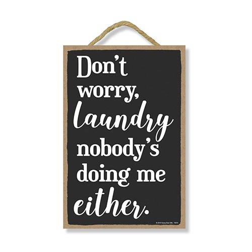 Don't Worry Laundry, Nobody's Doing Me Either Sign, Funny Inappropriate  Home Decor - Honey Dew Gifts
