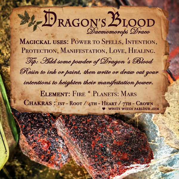 Dragon S Blood Resin Apothecary All Natural Incense For Manifestatio Whitewitchparlour Com