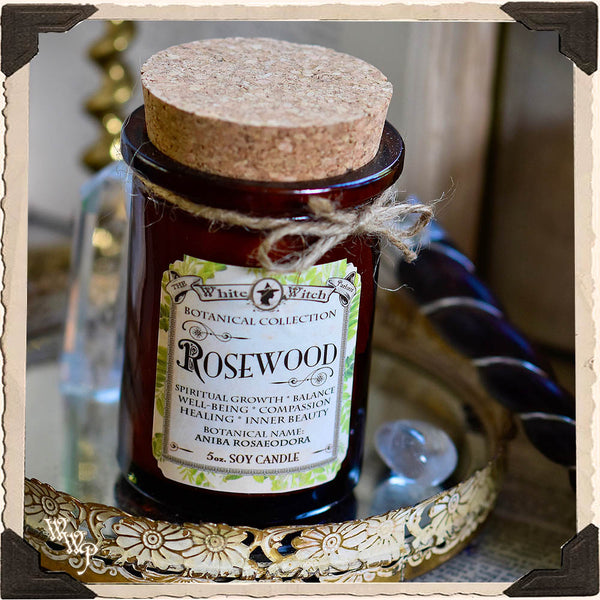 ROSEWOOD CANDLE APOTHECARY 5oz. For Spiritual Healing, Beauty, Truth & Divination.