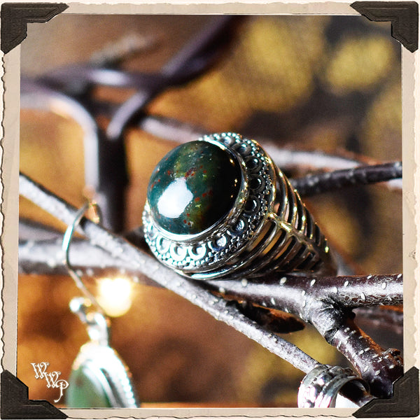 LIMITED EDITION : BLOODSTONE RING. For Grounding, Healing & Generosity ...