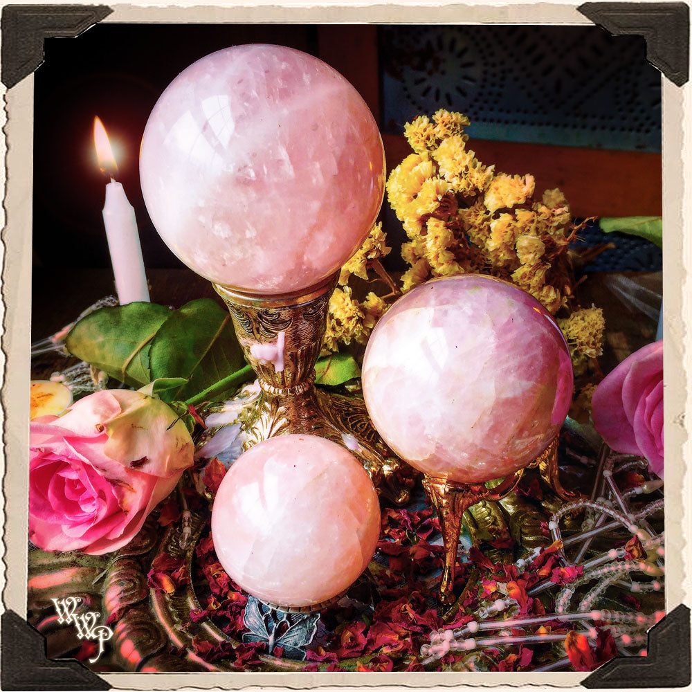 rose quartz sphere crystal