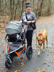hands free dog walking with your baby