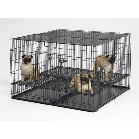 Midwest Puppy Playpen With Plastic Pan And 1 Inch Floor Grid Pet