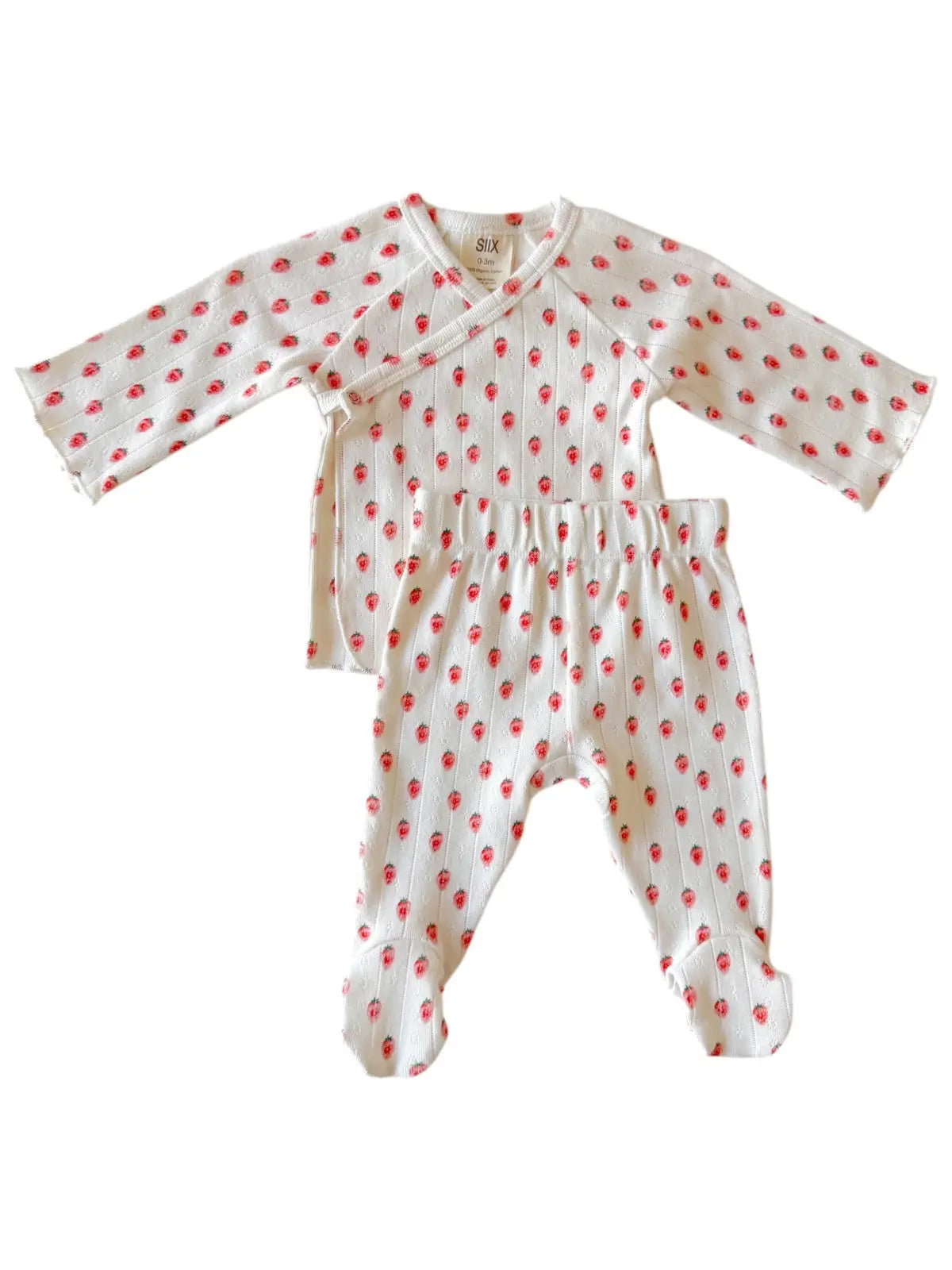 White Strawberry Newborn Outfit