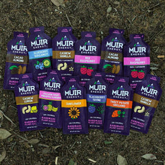 Muir enegry gel shot of all 24 flavors