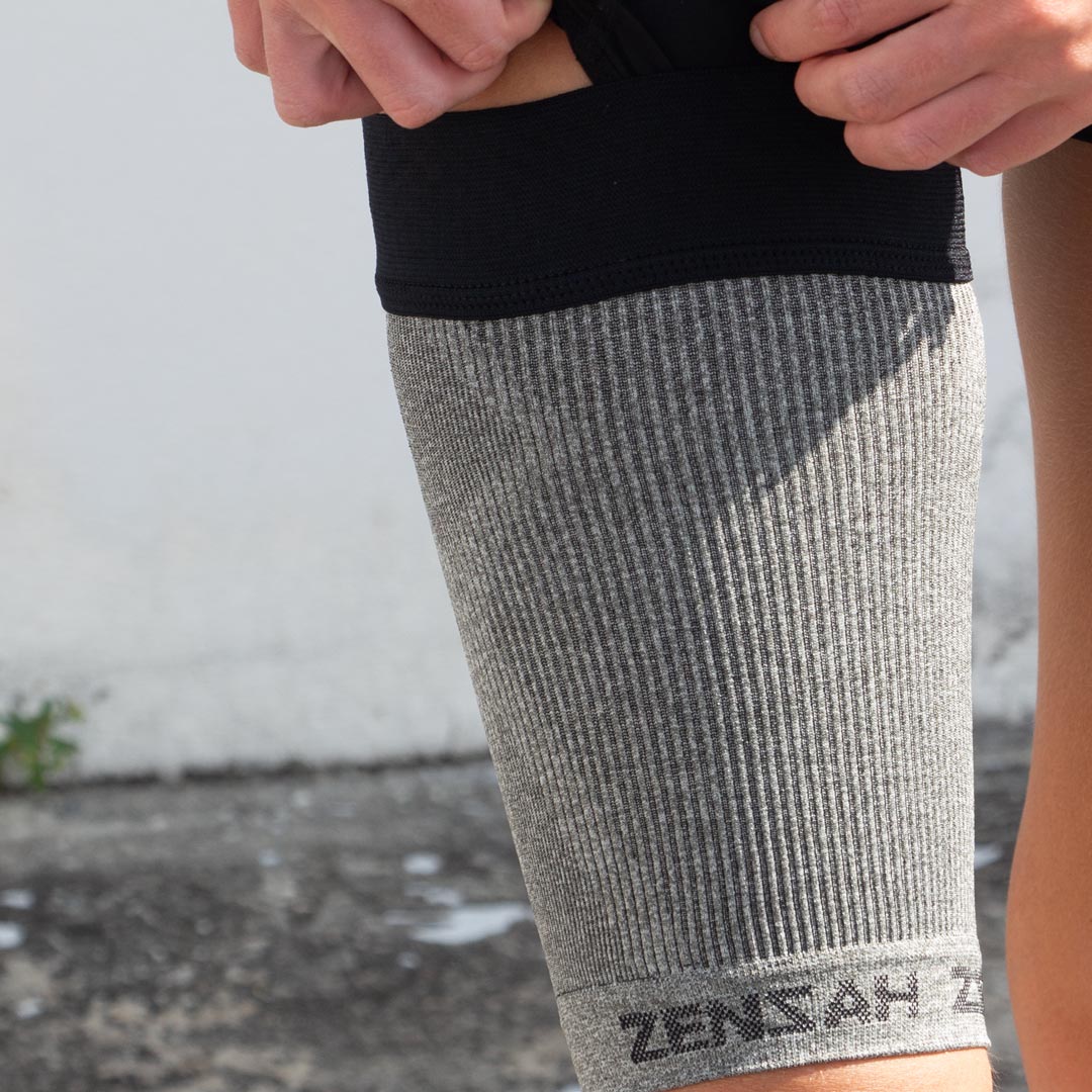 Zensah Compression Leg Sleeves, Aqua, X-Small/Small