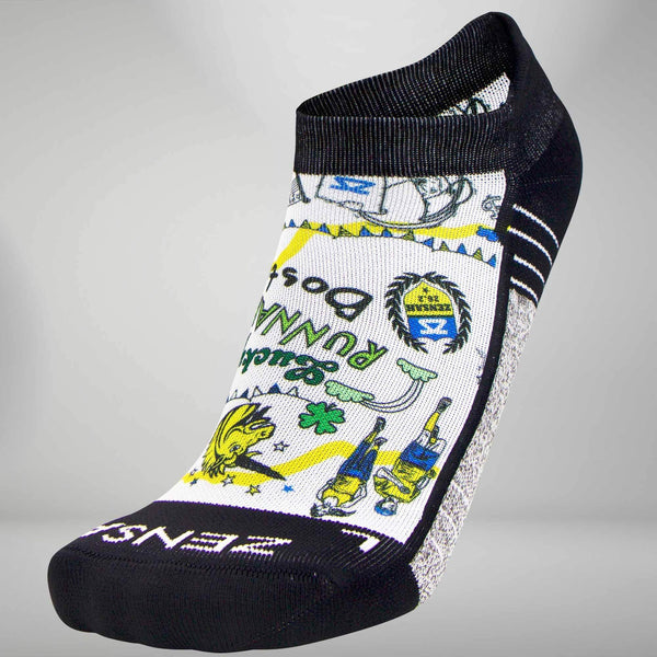 Boston Themed Running Socks, No Show Marathon Socks Zensah