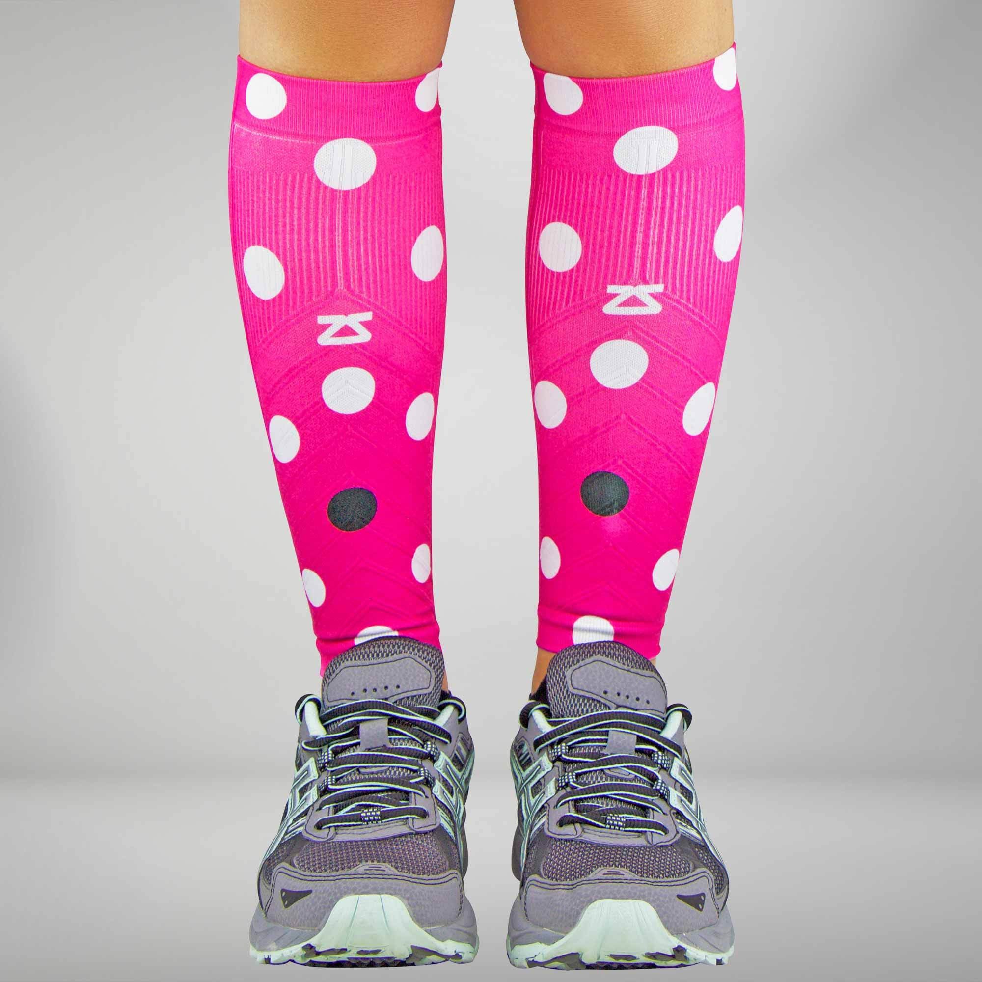 Polka Dot Compression Leg Sleeves Pattern Cute Sleeves Zensah