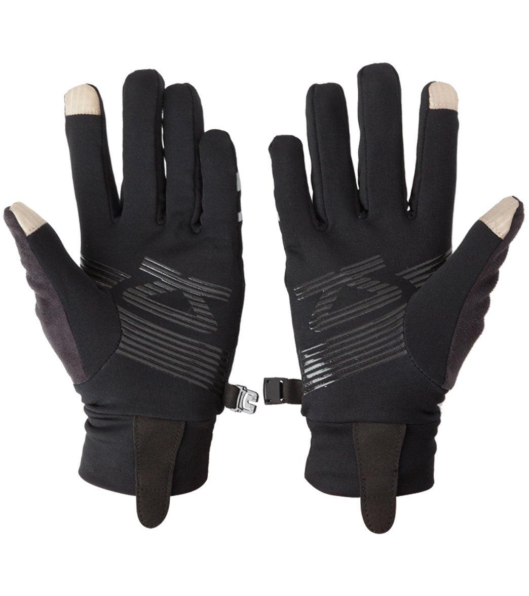 Black Sports Breathable Reflective Higher State Unisex Running Gloves 